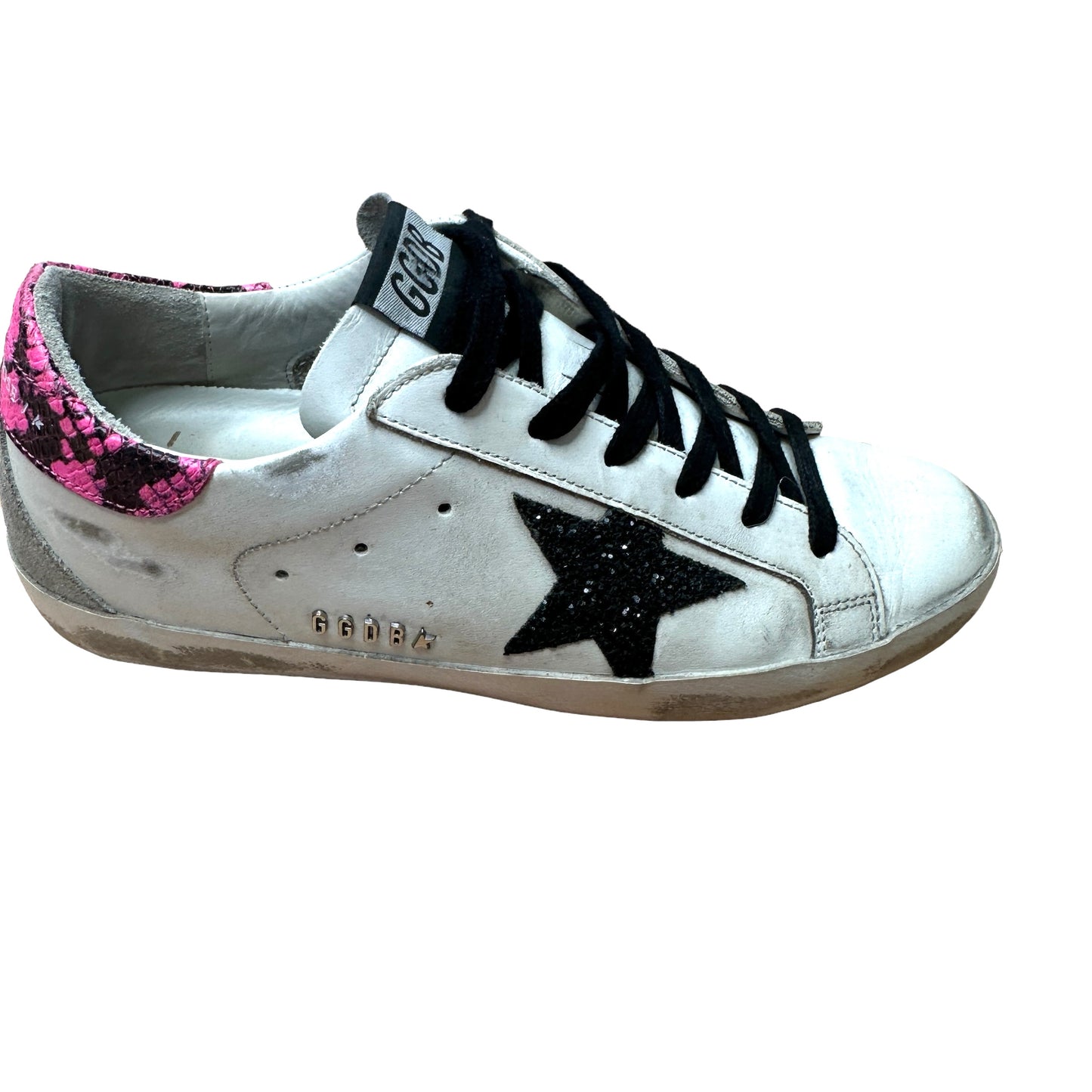 White Leather & Black Sparkles - 9