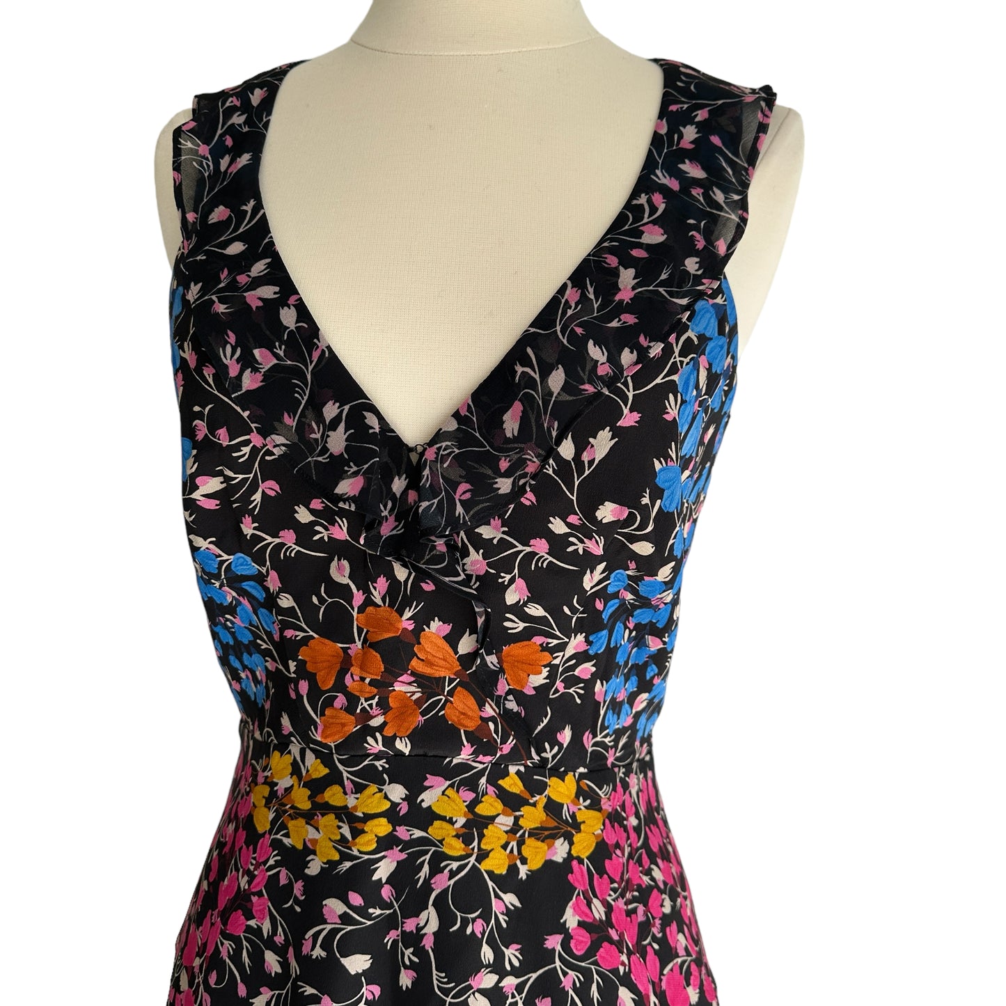 Black Floral Dress -  S