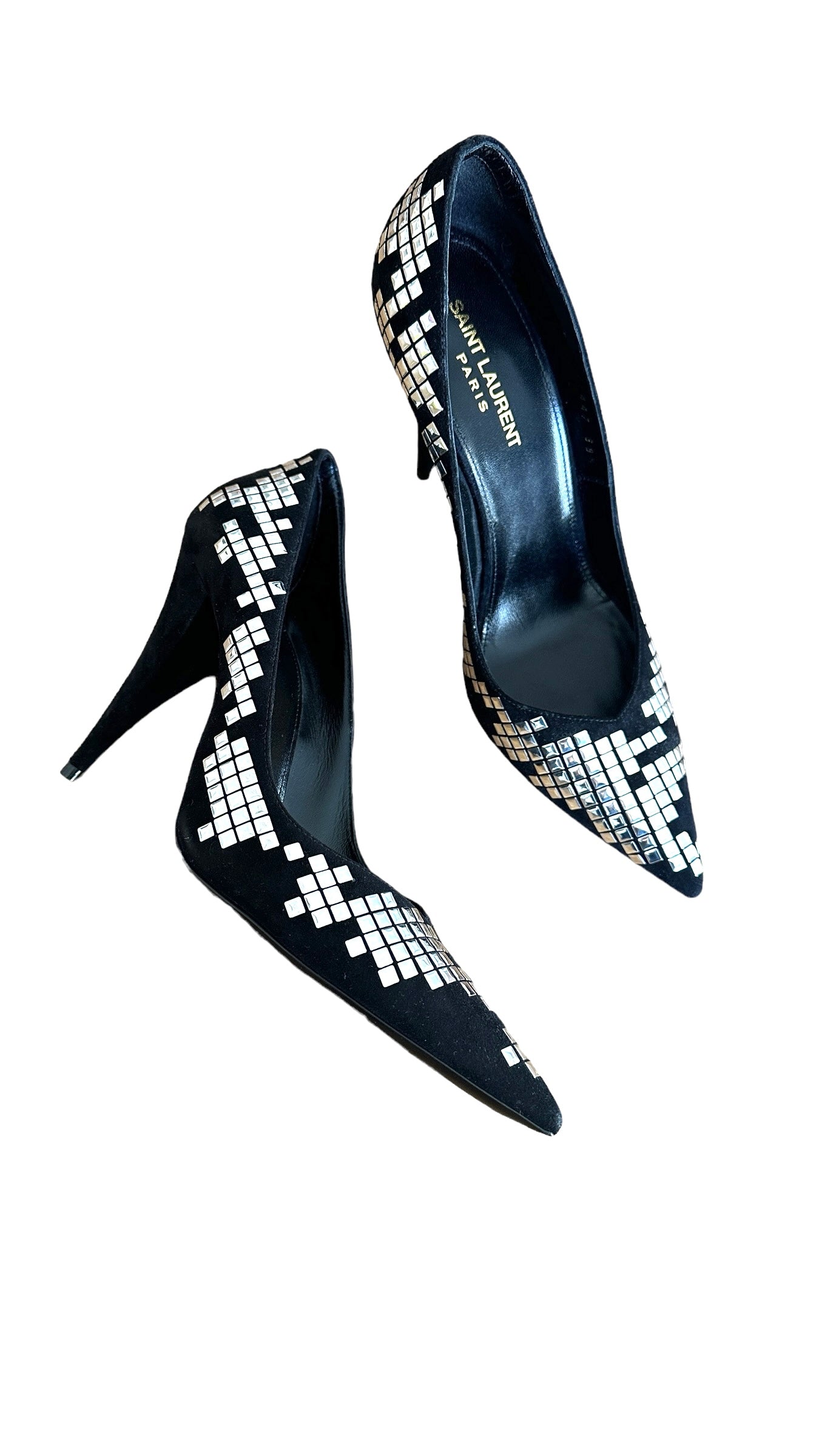 Studded Black Heels - 9.5