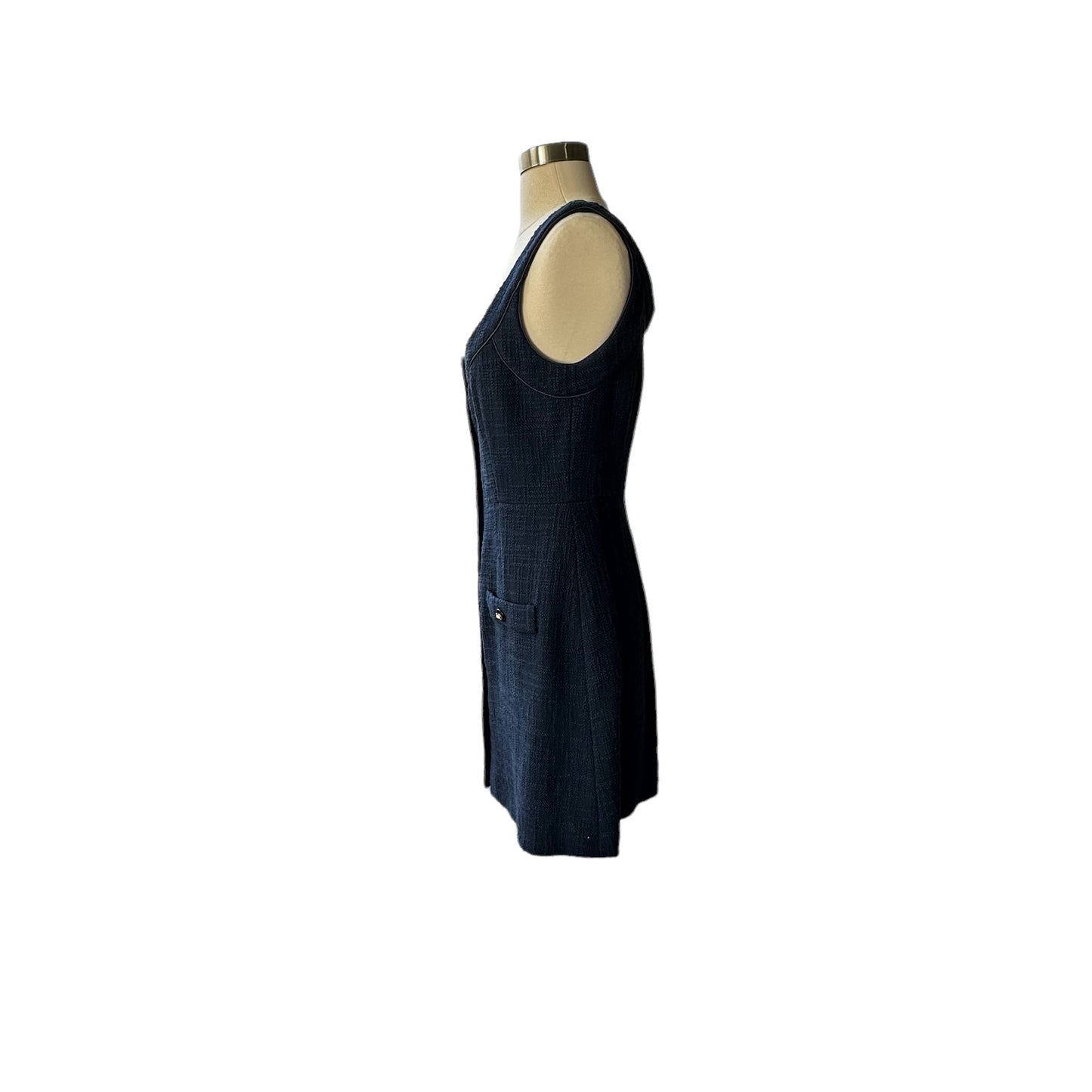 Blue Tweed Navy Dress - M