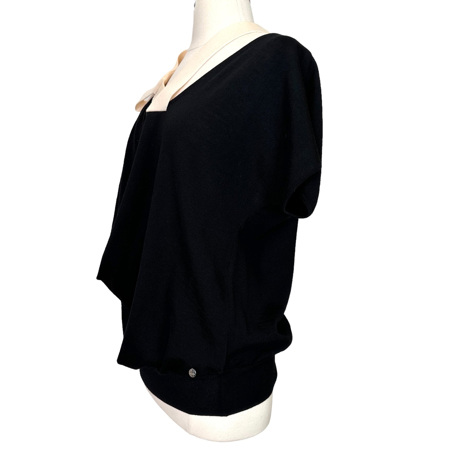 Black & Cream Top - L