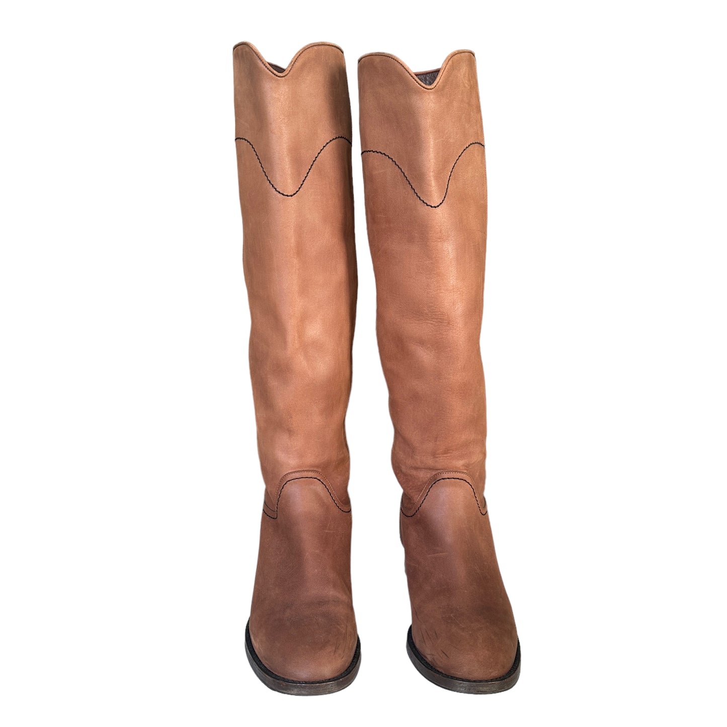 Tall Brown Nubuck Boots - 9