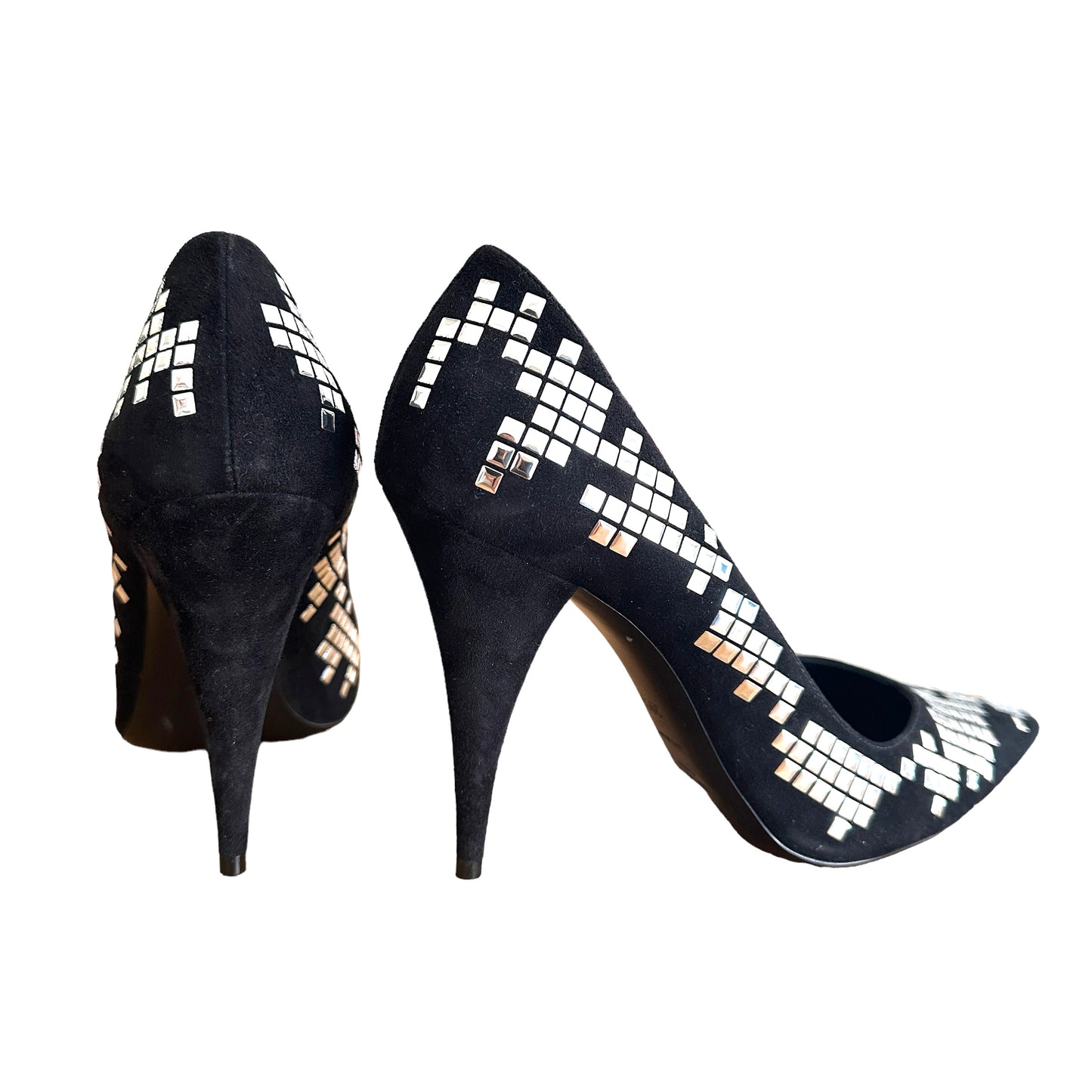 Studded Black Heels - 9.5