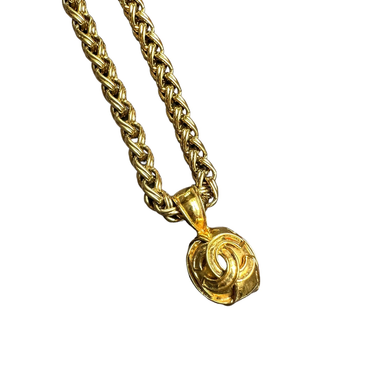 Vintage Chain Logo Necklace