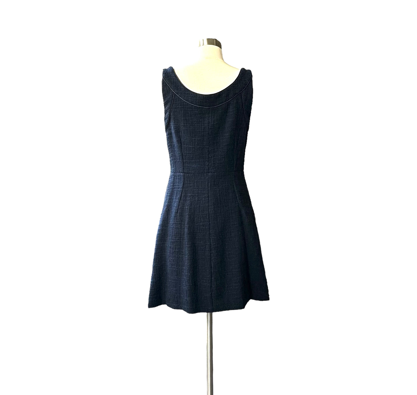 Blue Tweed Navy Dress - M