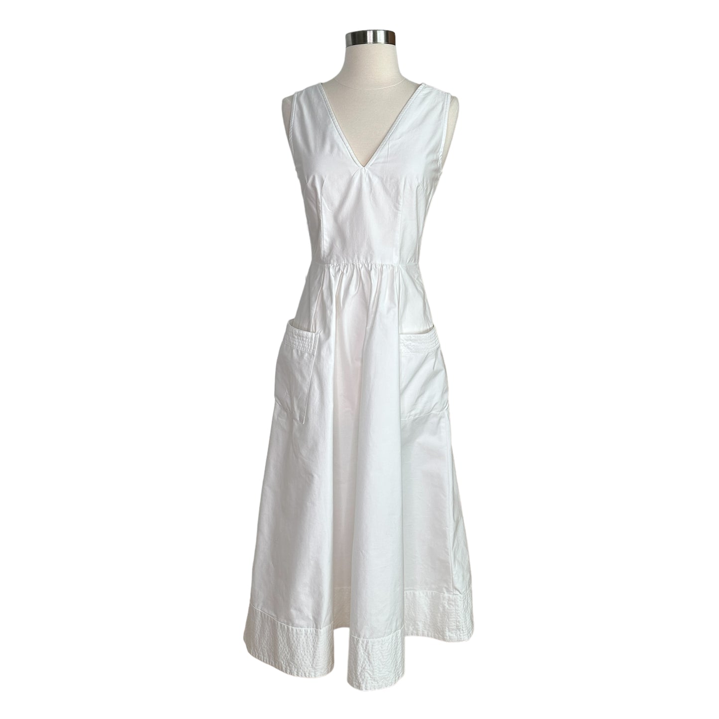 White Pockets Dress - XS