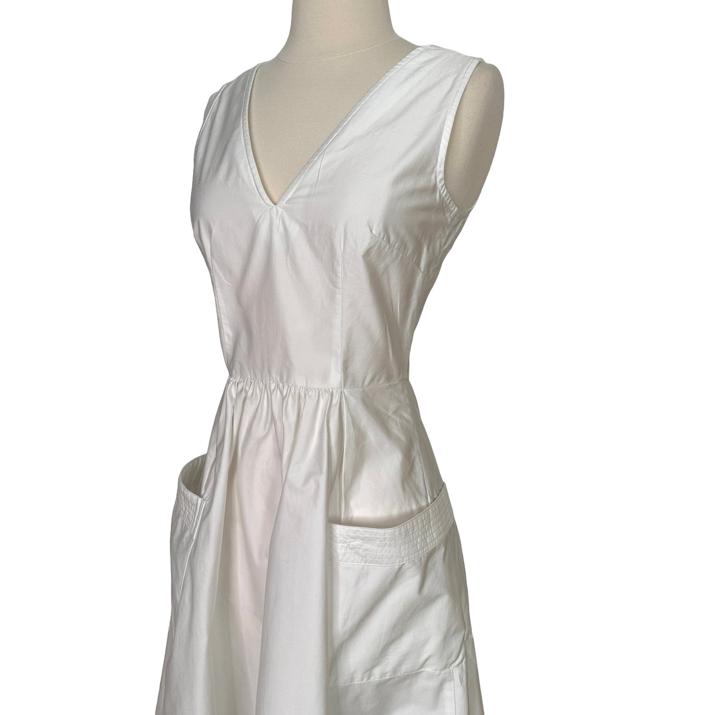 White Pockets Dress - XS
