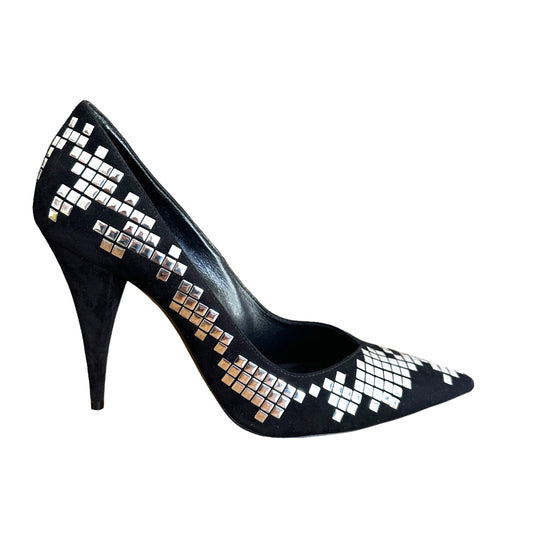 Studded Black Heels - 9.5