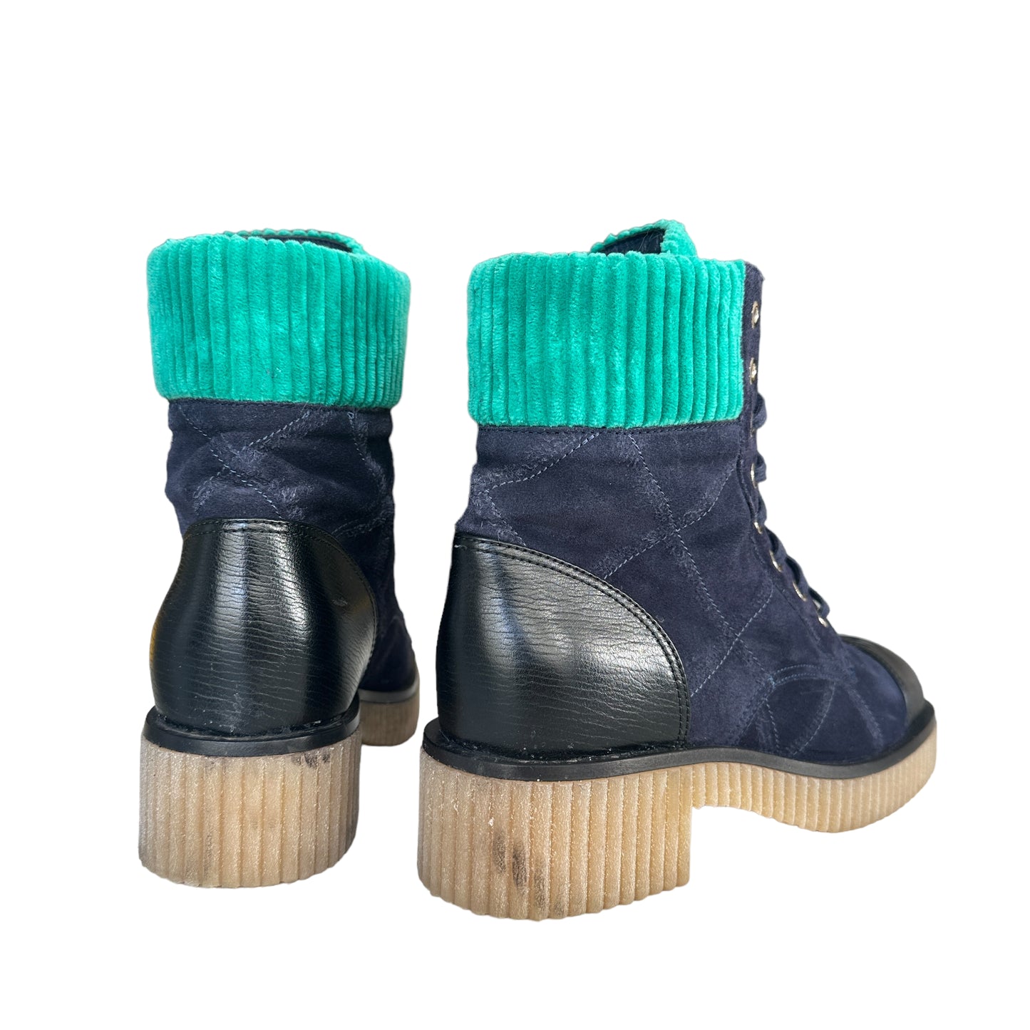 Leather, Suede & Velvet Boots - 8.5