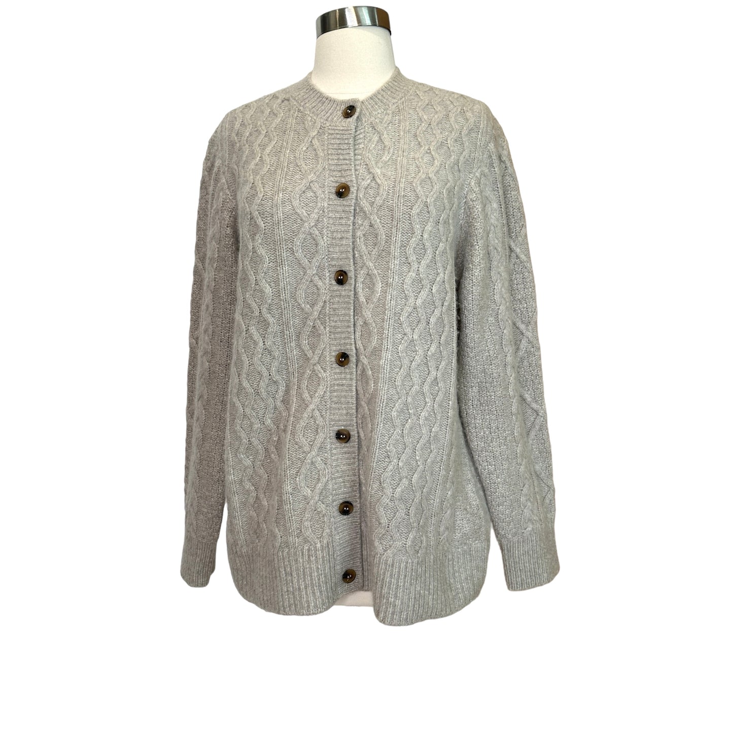 Oversized Grey Cardigan - XS