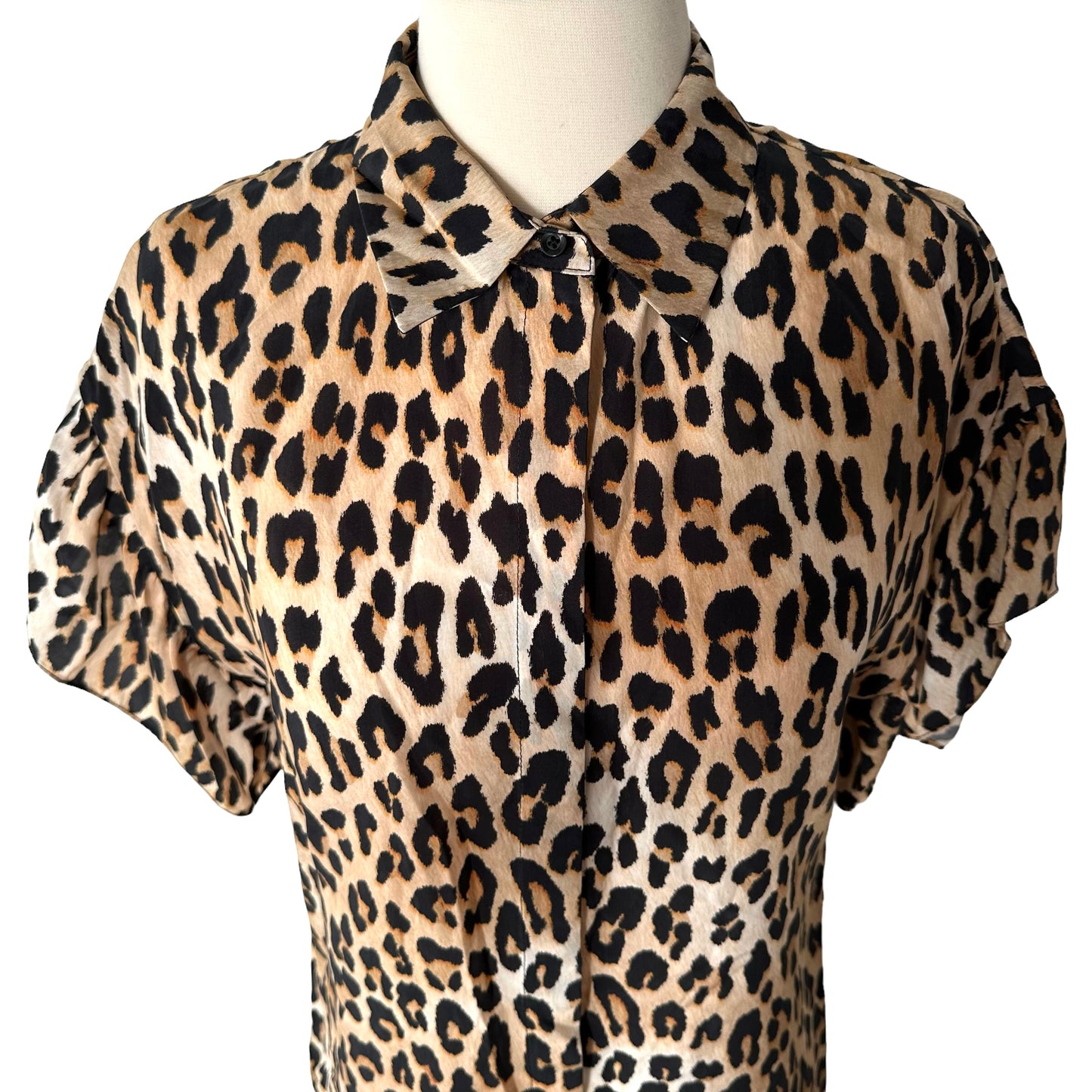 Leopard Shirt Dress - S