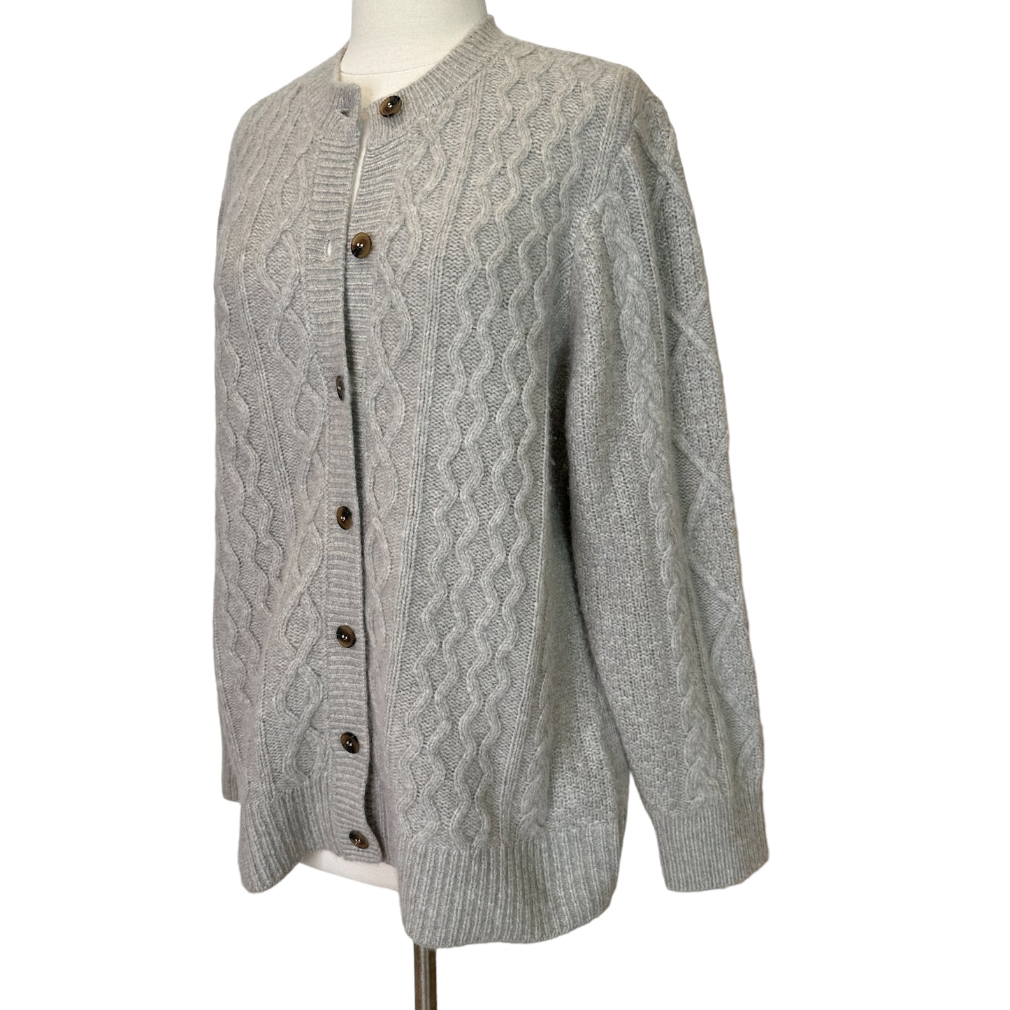 Oversized Grey Cardigan - XS