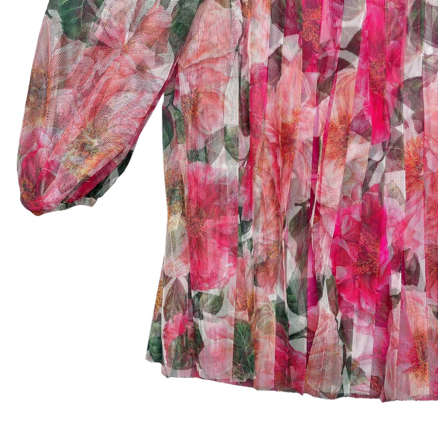 Pink Floral Dress - M