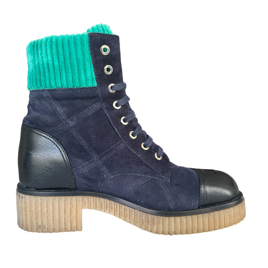Leather, Suede & Velvet Boots - 8.5