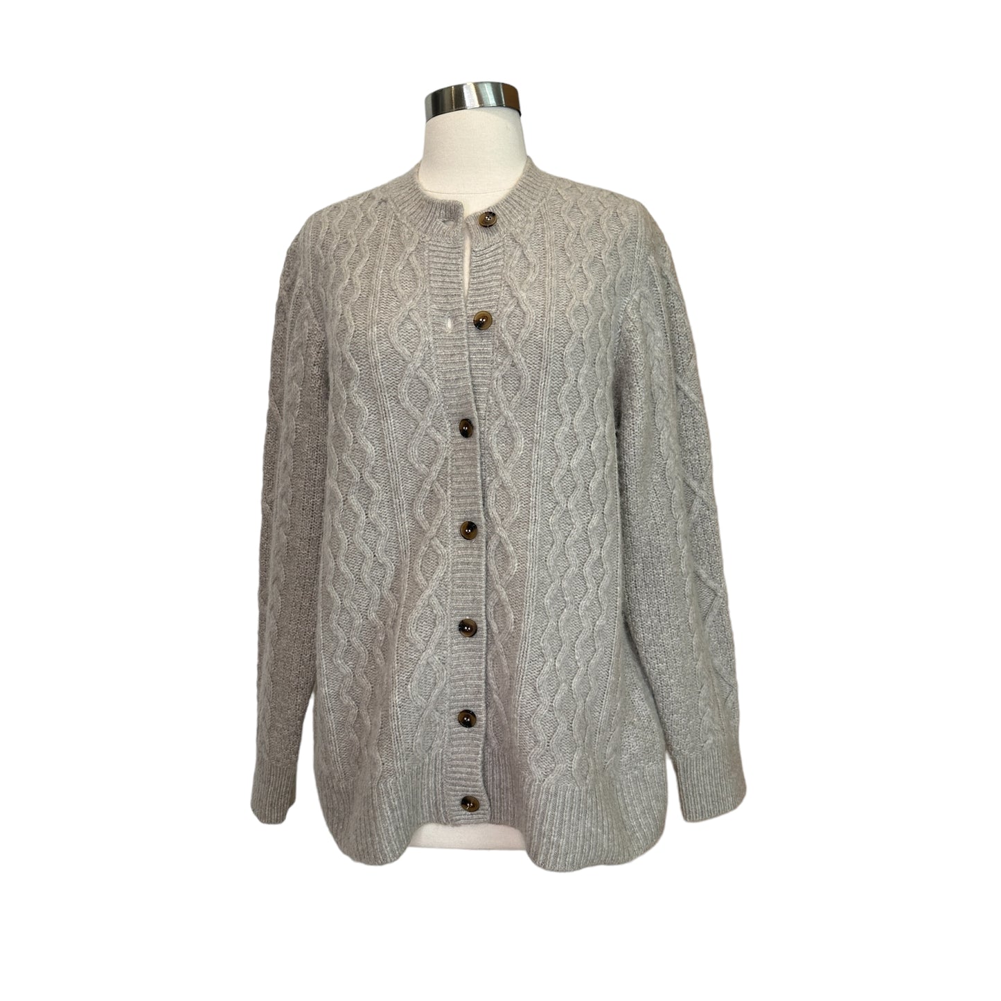 Oversized Grey Cardigan - XS