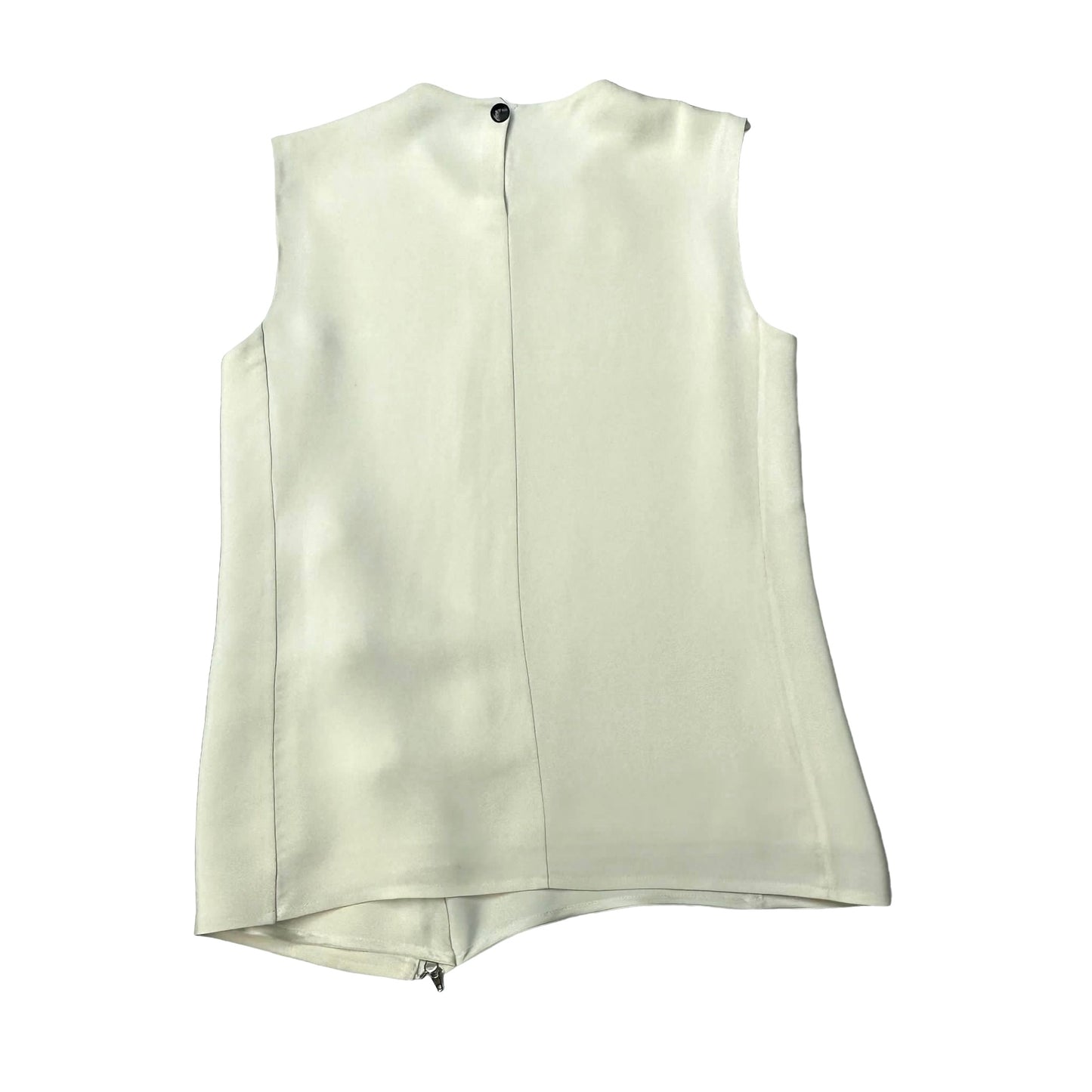 Cream Top w/Zipper - S