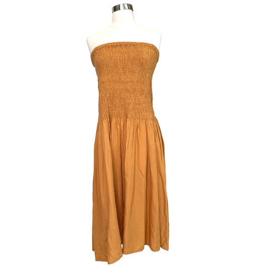 Linen Ocre Dress - L