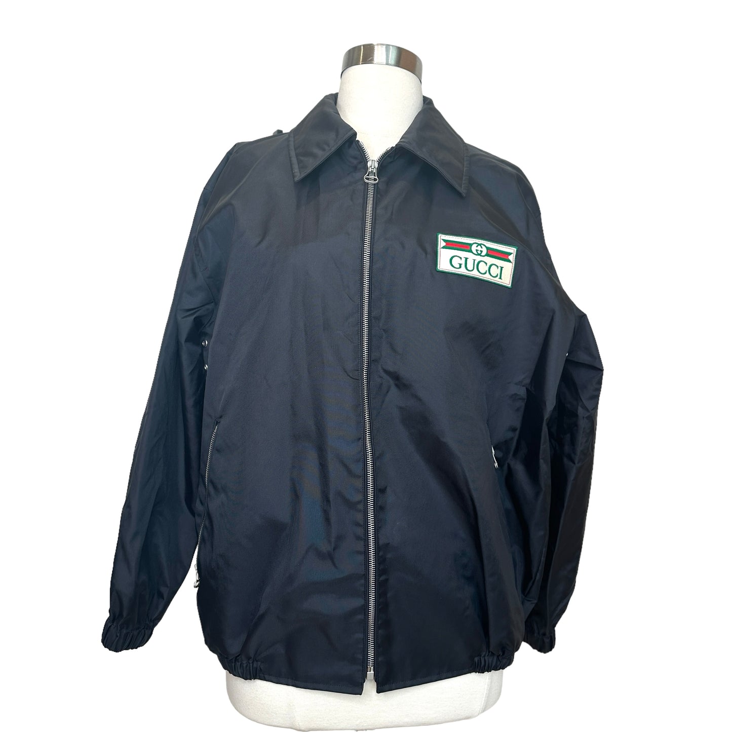 Black Logo Bomber Jacket - XL