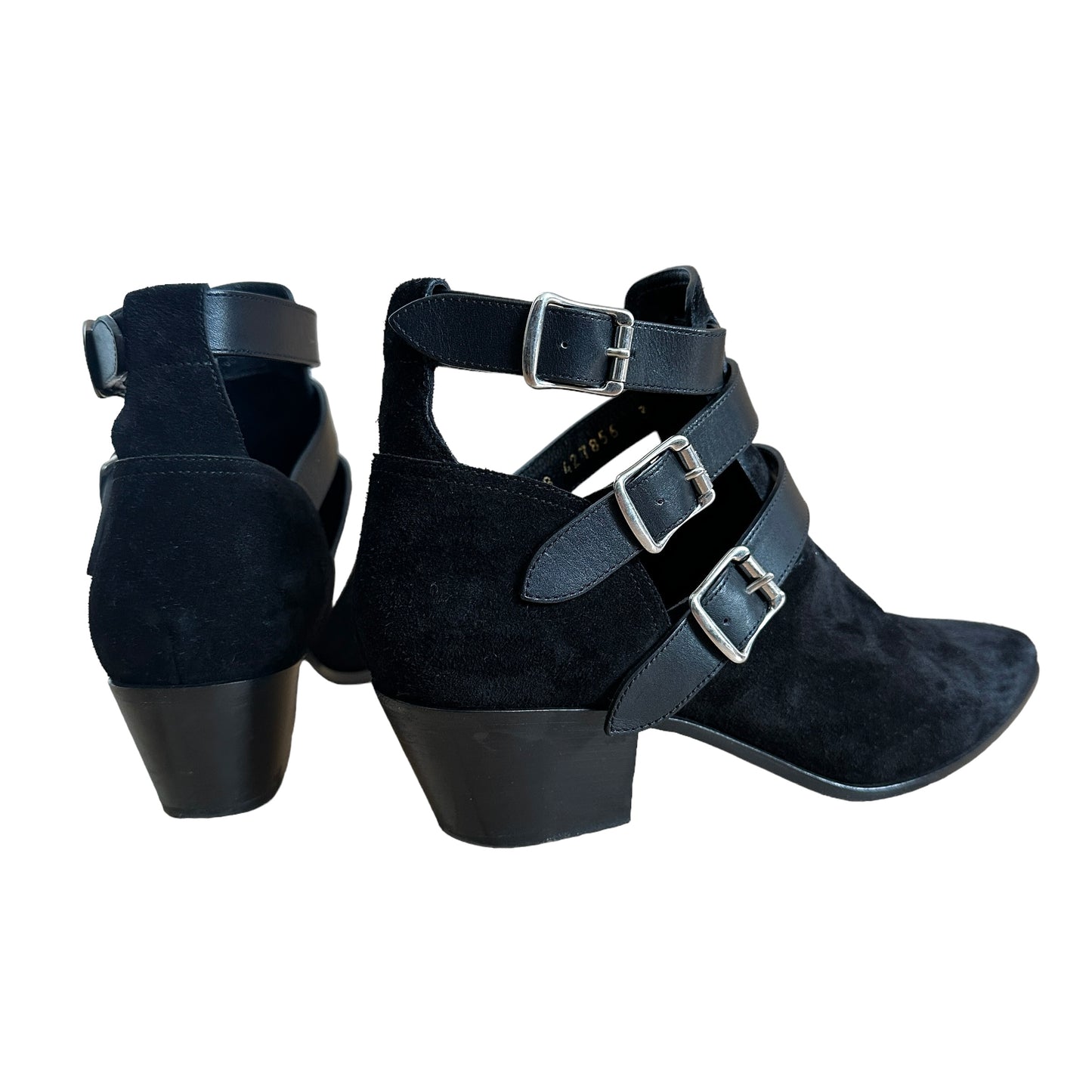 Black Cutout Ankle Boots - 6.5