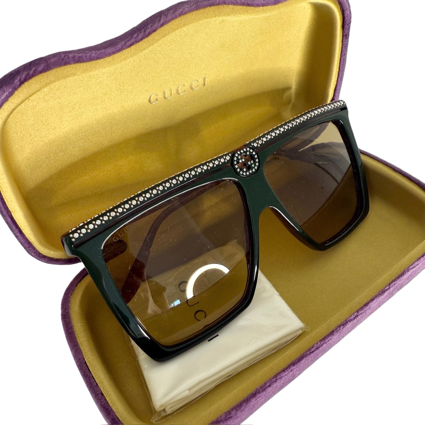 Crystal Logo Sunglasses