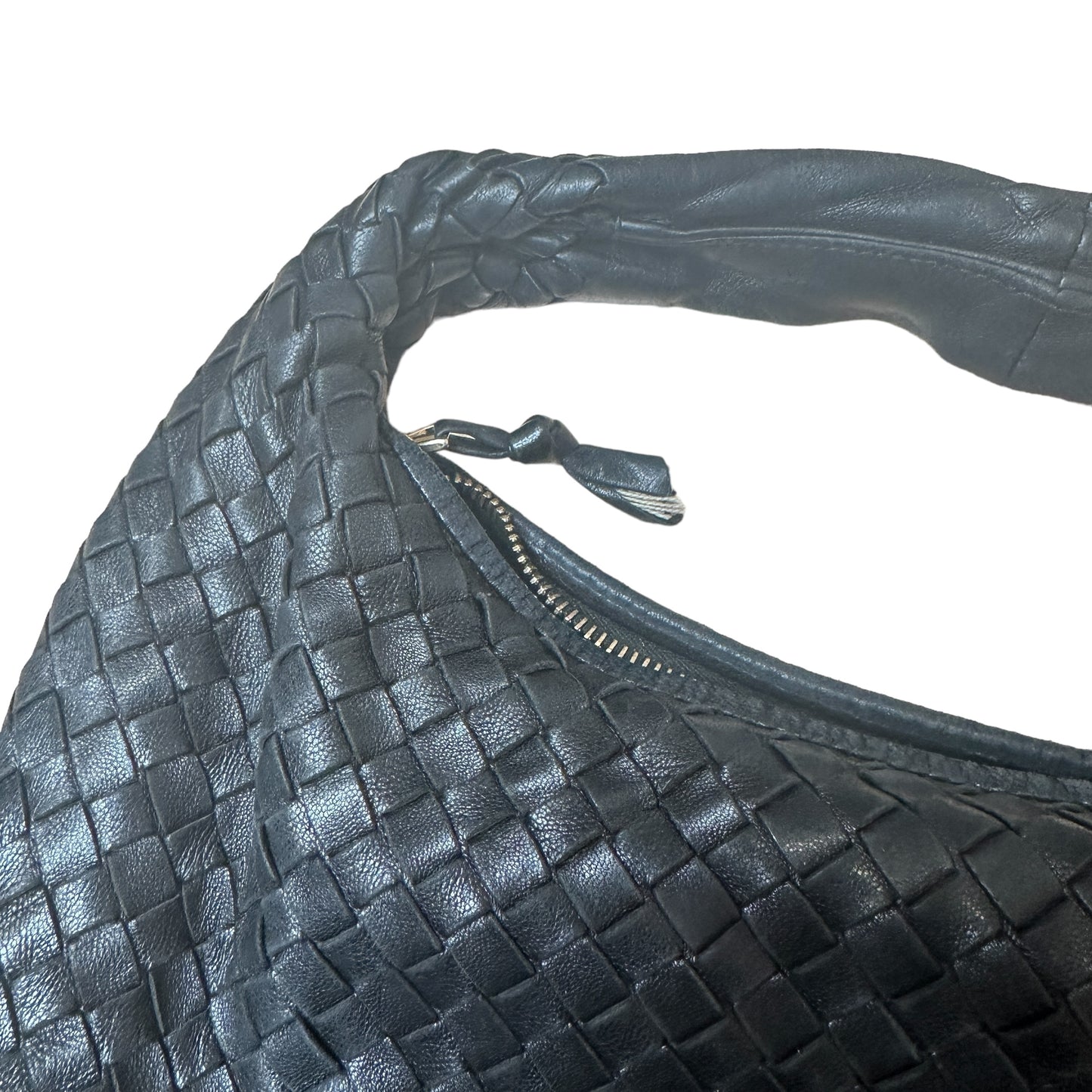 Black Intrecciato Hobo Bag
