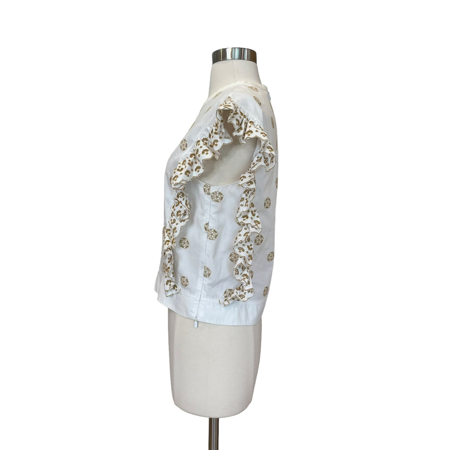 Cream & White Eyelet Blouse - XS