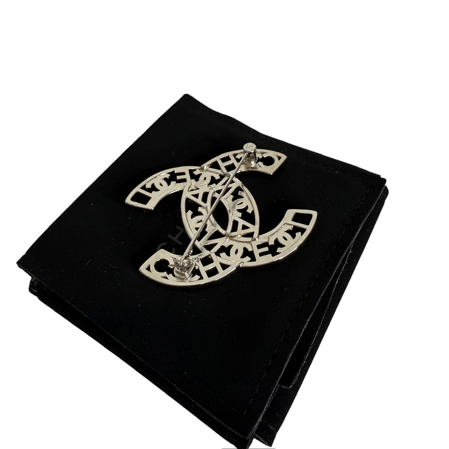 Crystal Logo Brooch