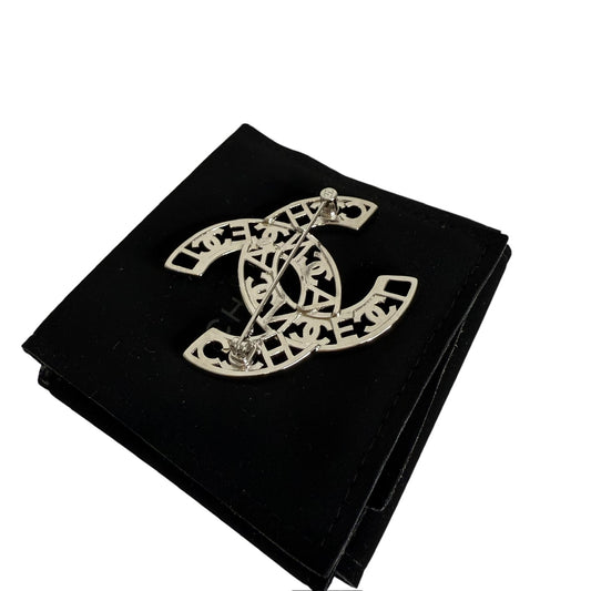 Crystal Logo Brooch