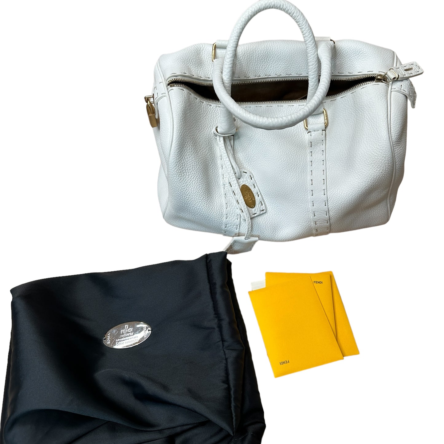 White Boston Selleria Bag
