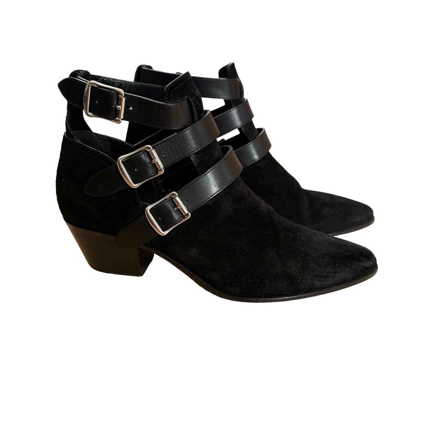 Black Cutout Ankle Boots - 6.5