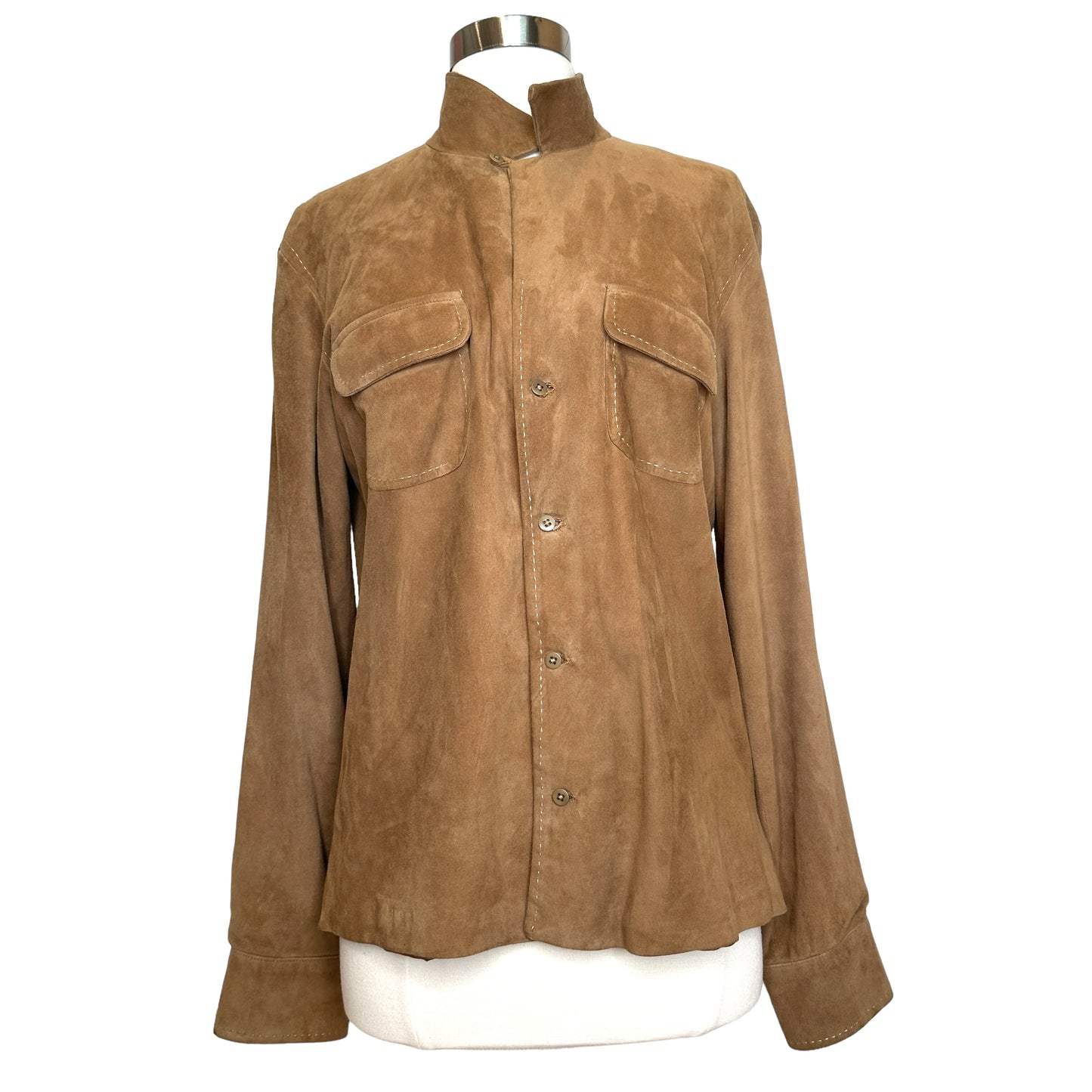 Vintage Suede Shirt Jacket - L