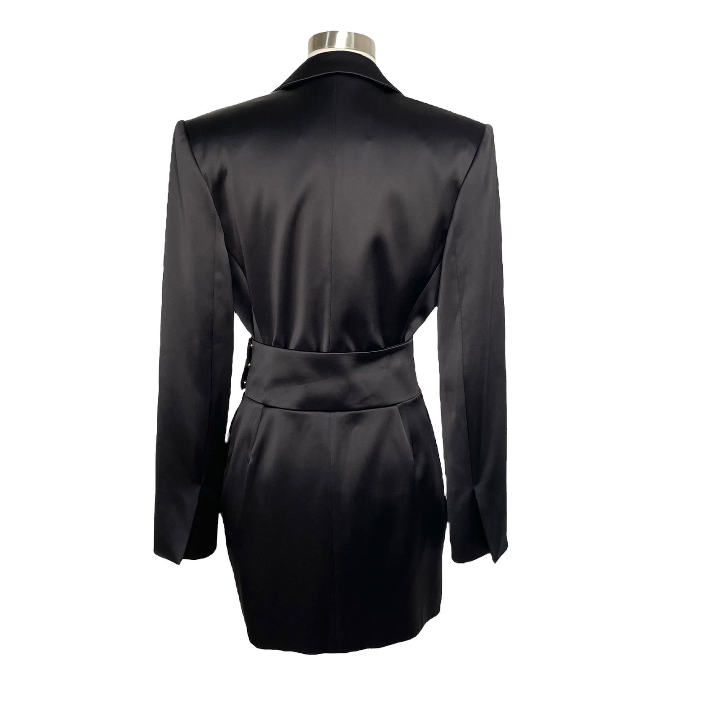 Black Satin Dress - XS
