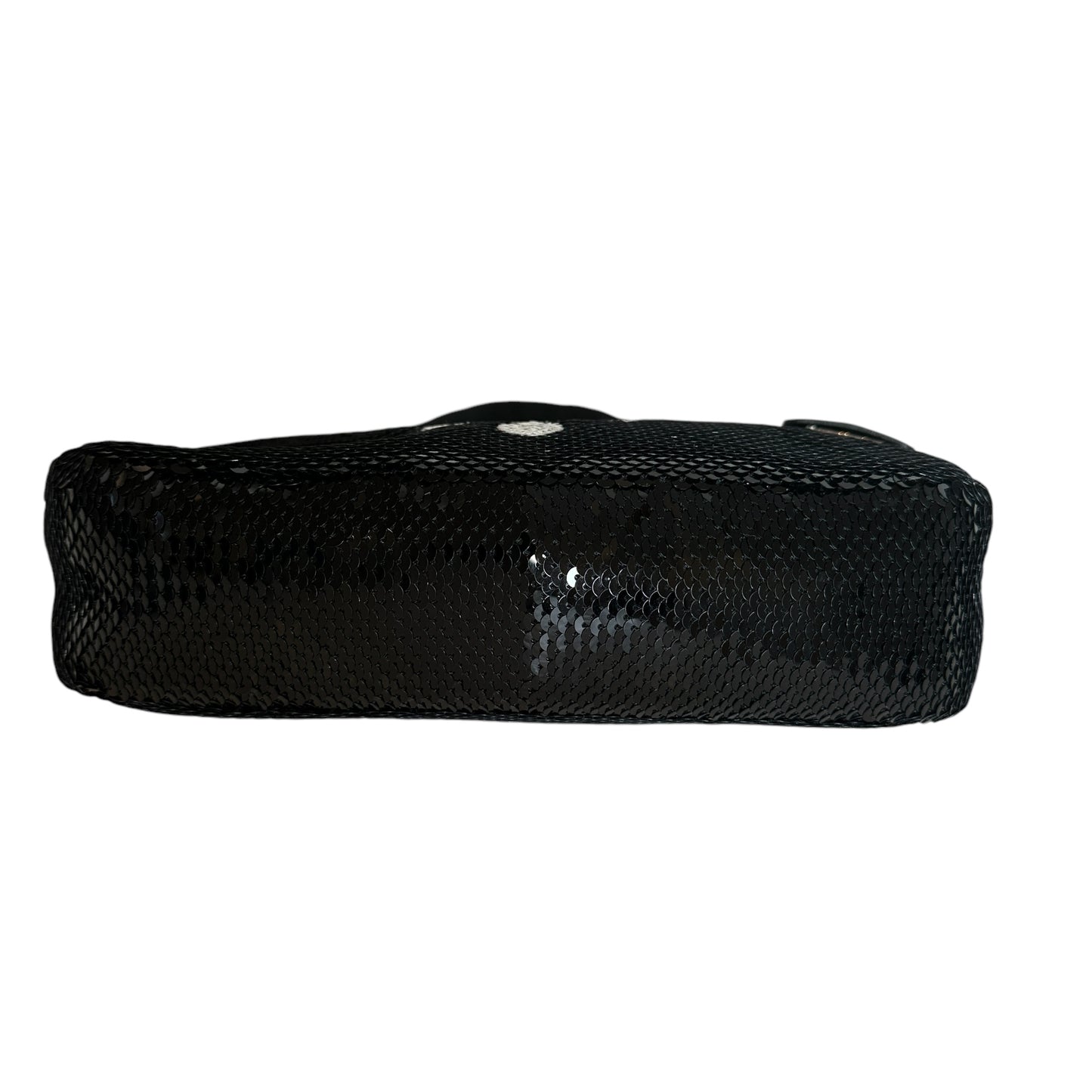 Black Sequins Logo Bag