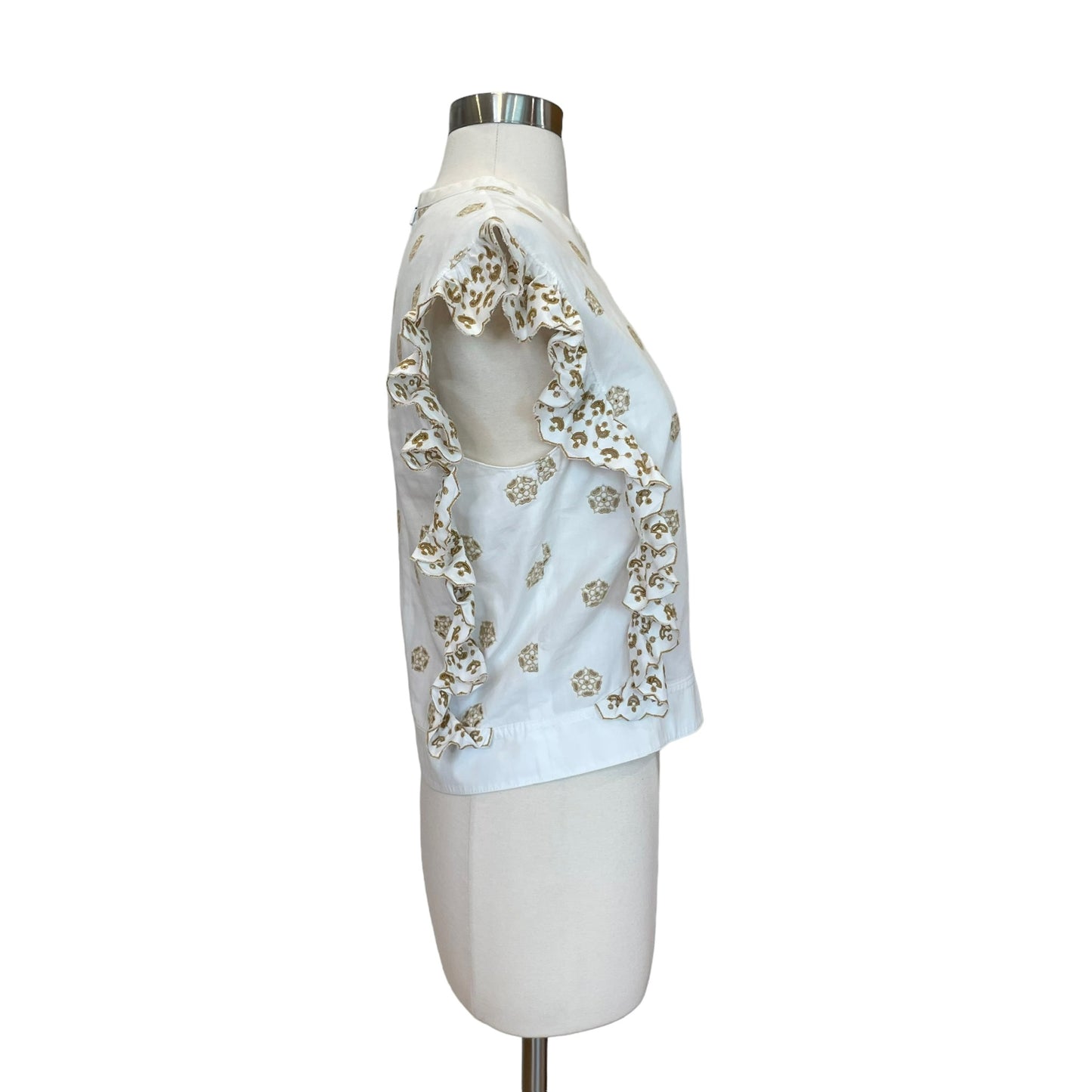 Cream & White Eyelet Blouse - XS