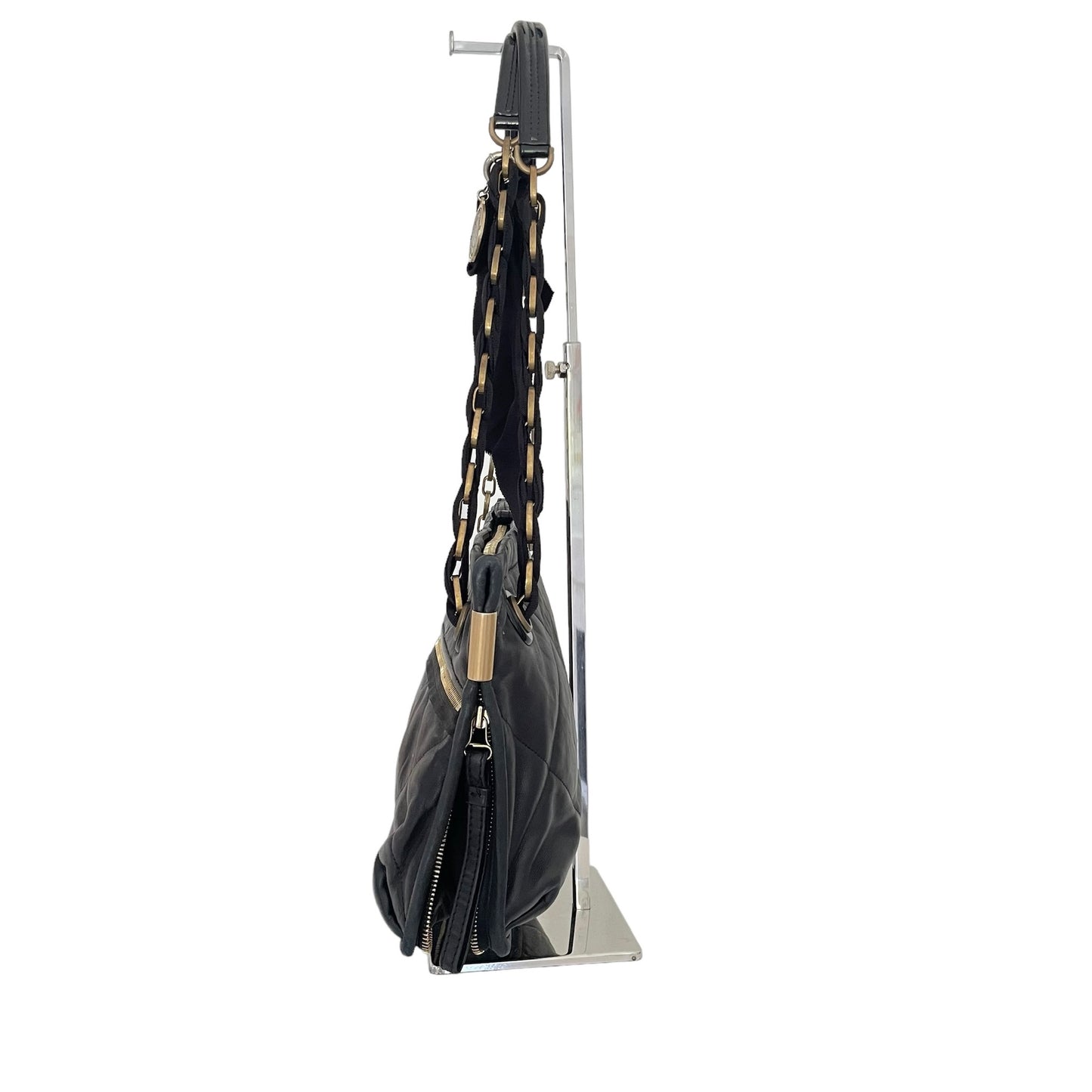 Black Leather Shoulder Bag