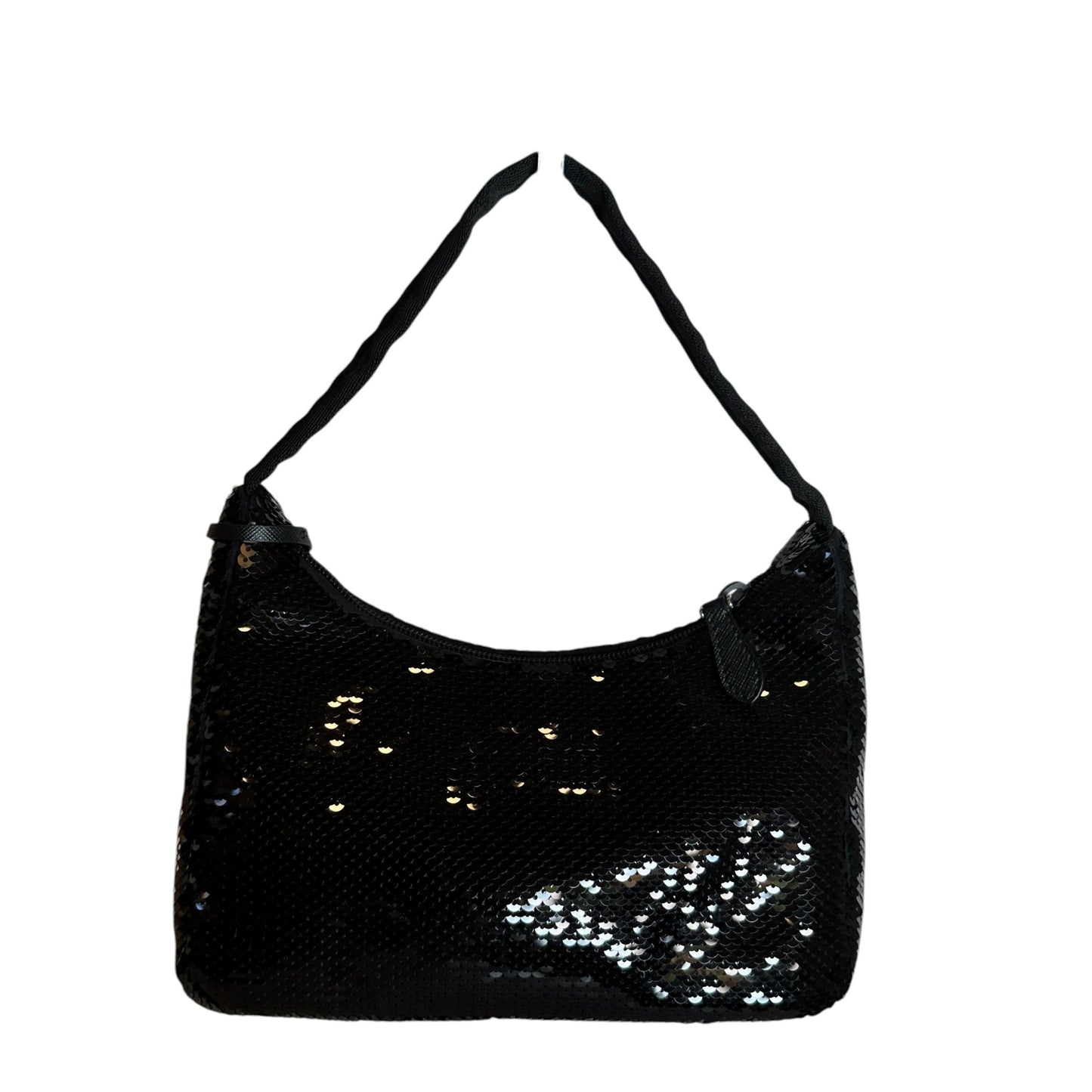 Black Sequins Logo Bag