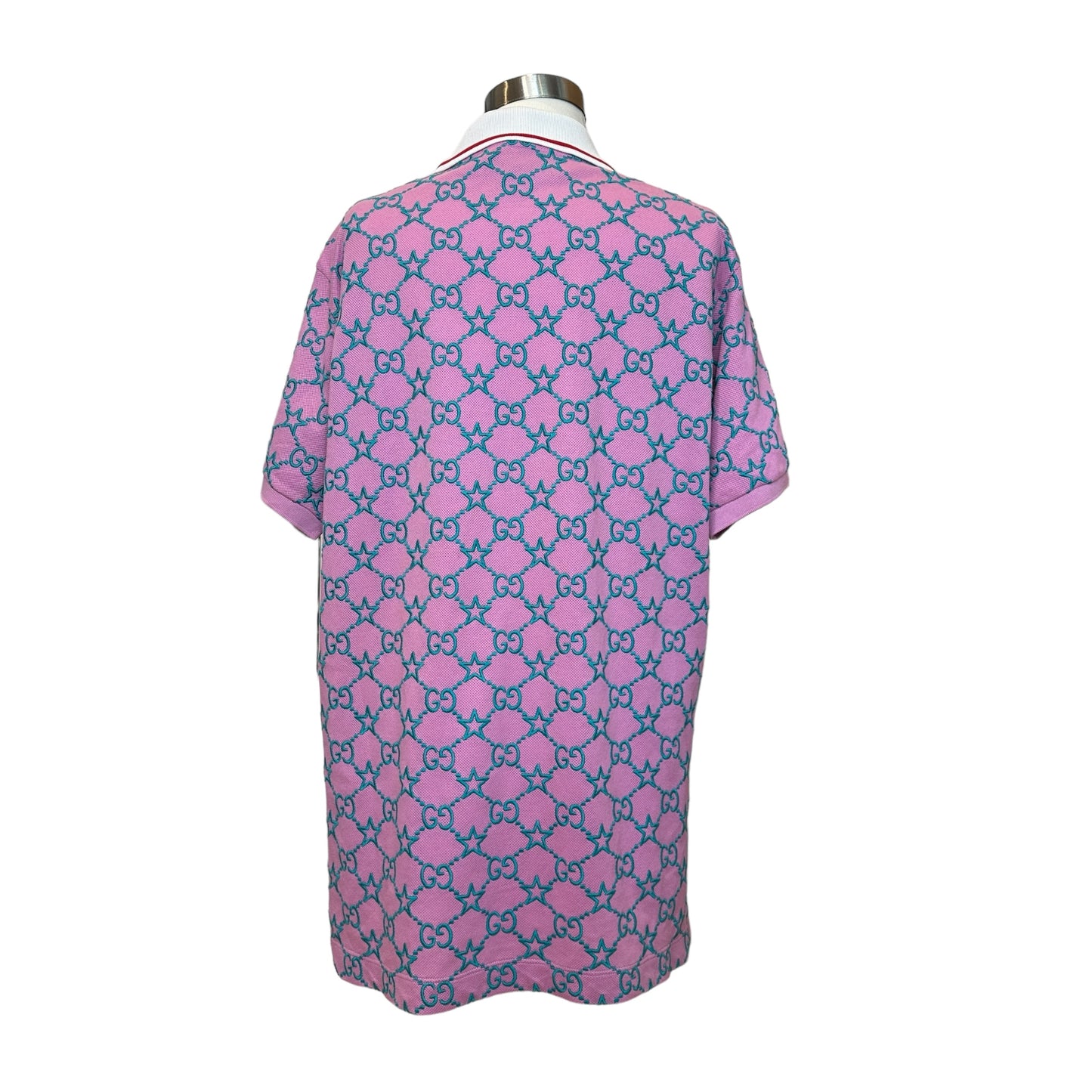 Pink and Turquoise Logo Polo - XL