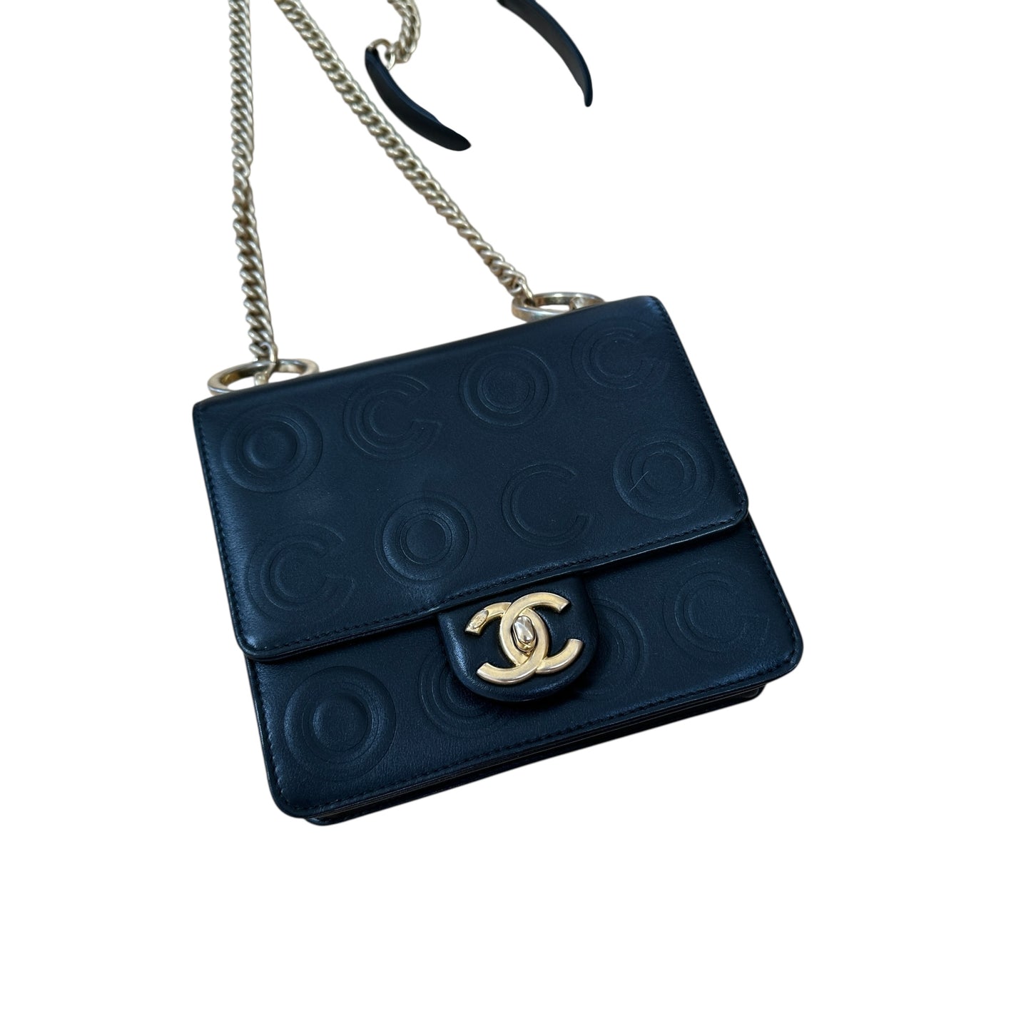 Chanel Coco Embossed Mini Flap Bag