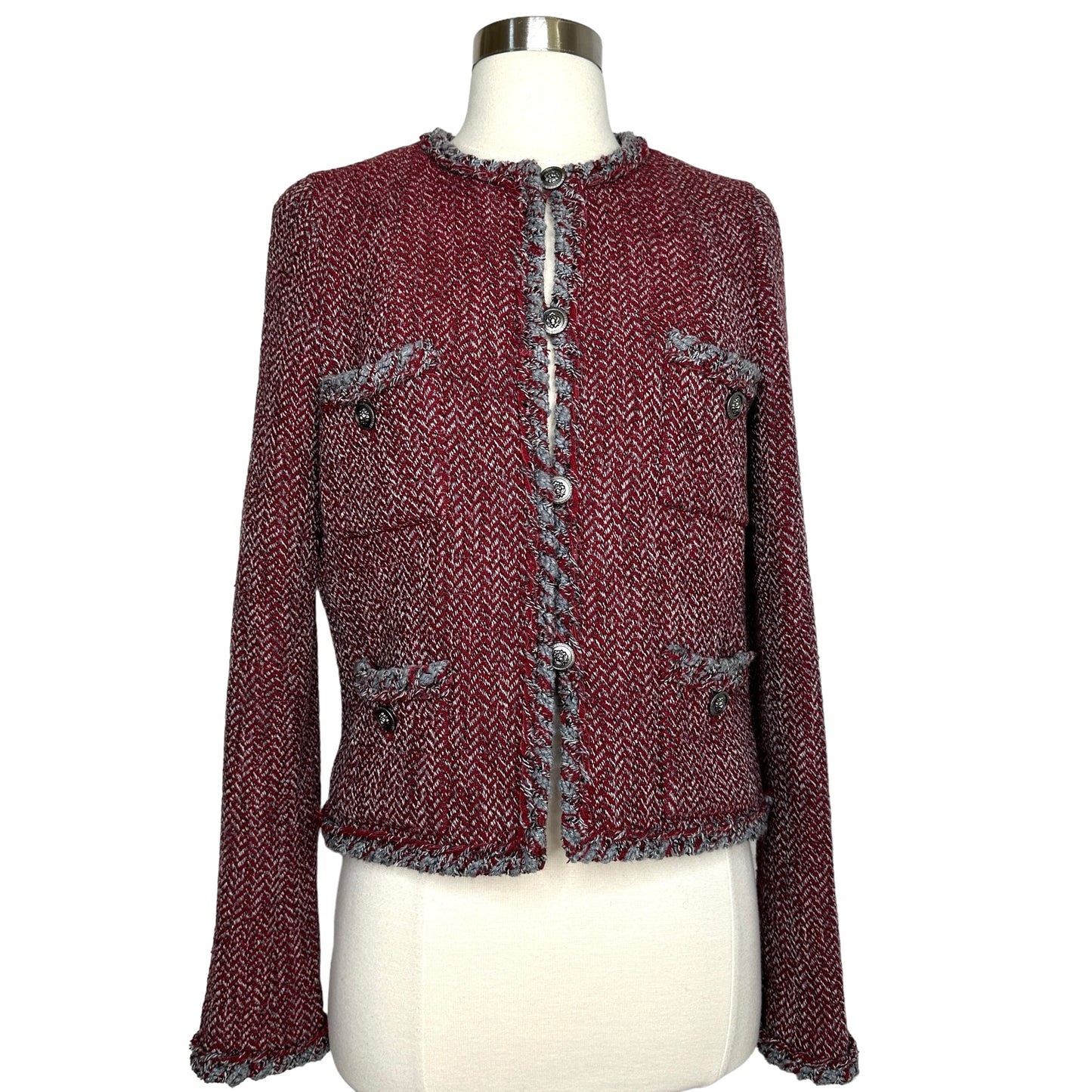 Red Tweed Jacket - M