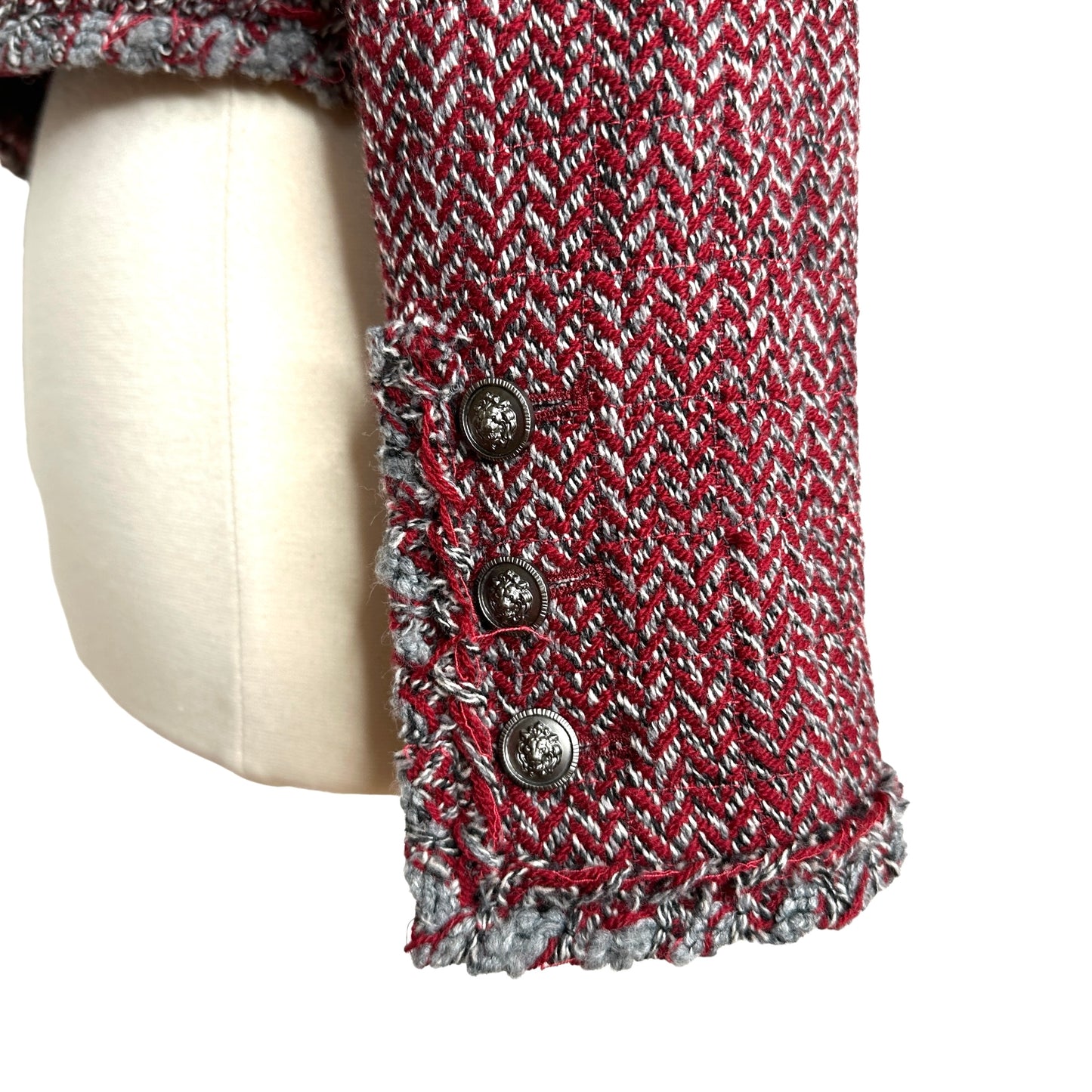 Red Tweed Jacket - M
