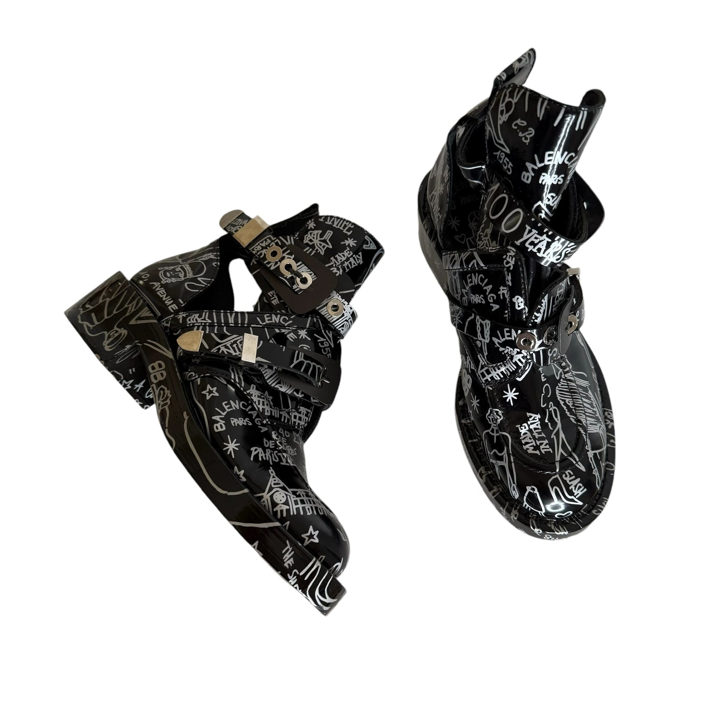 Graffiti Ankle Boots - 8.5