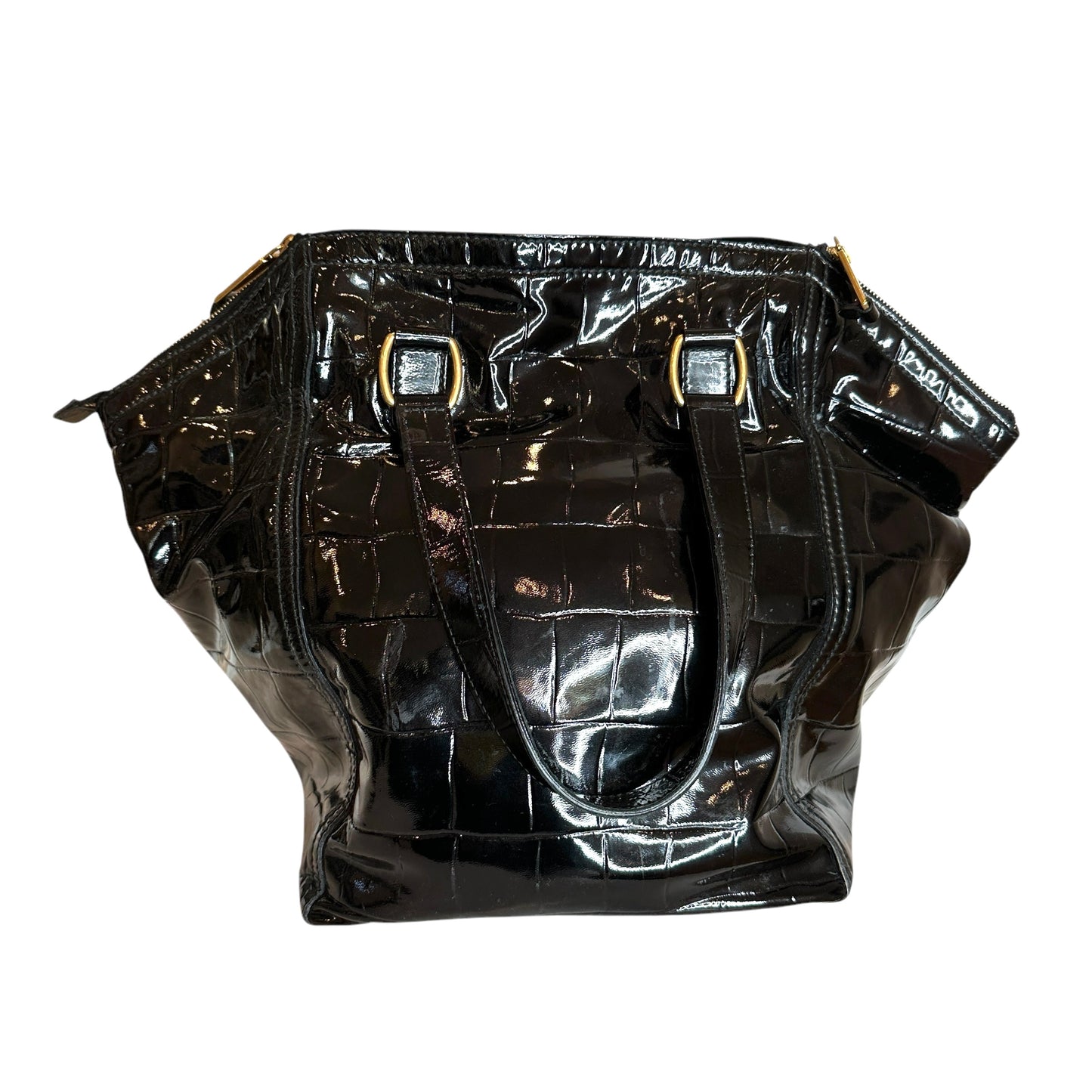 Black Patent Tote
