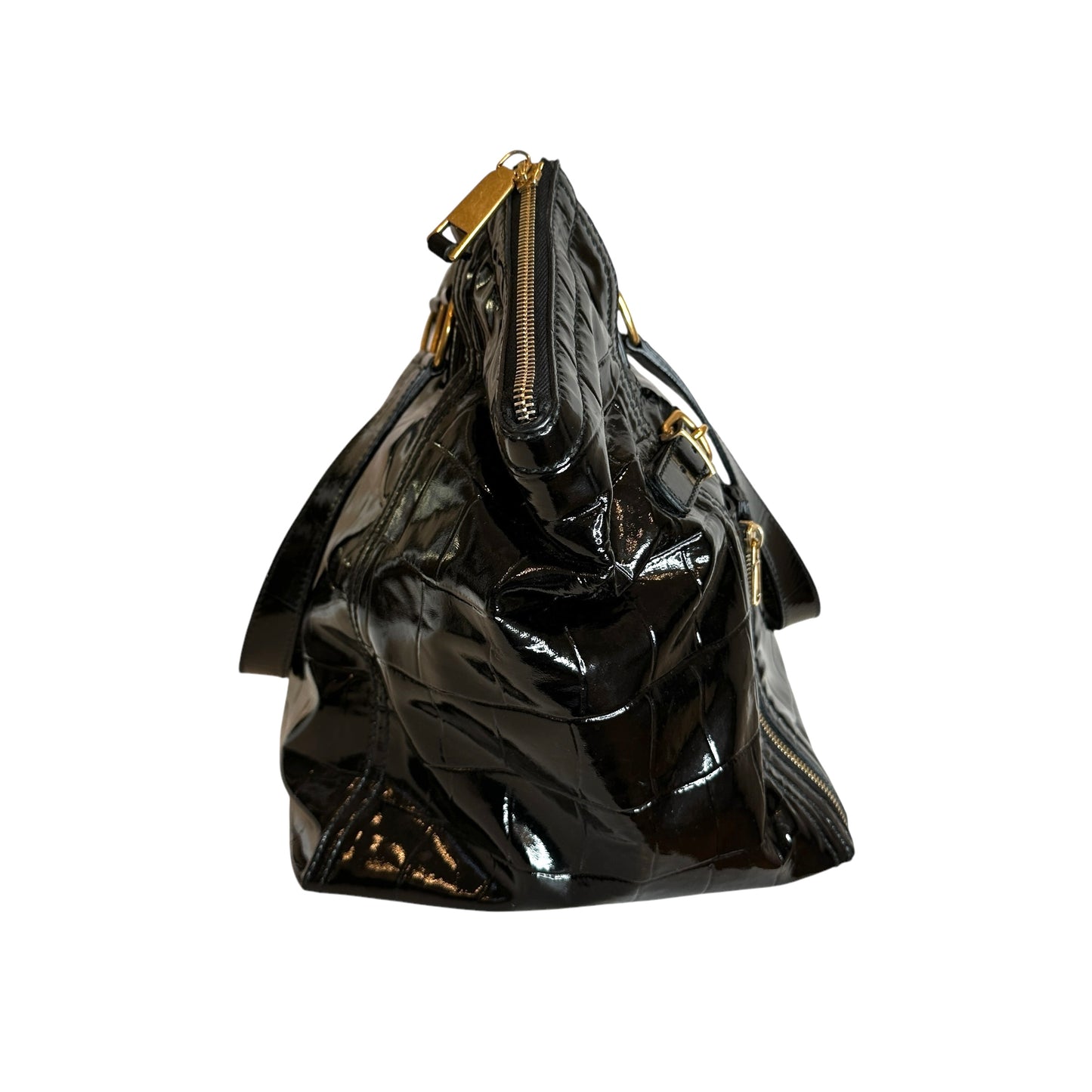 Black Patent Tote