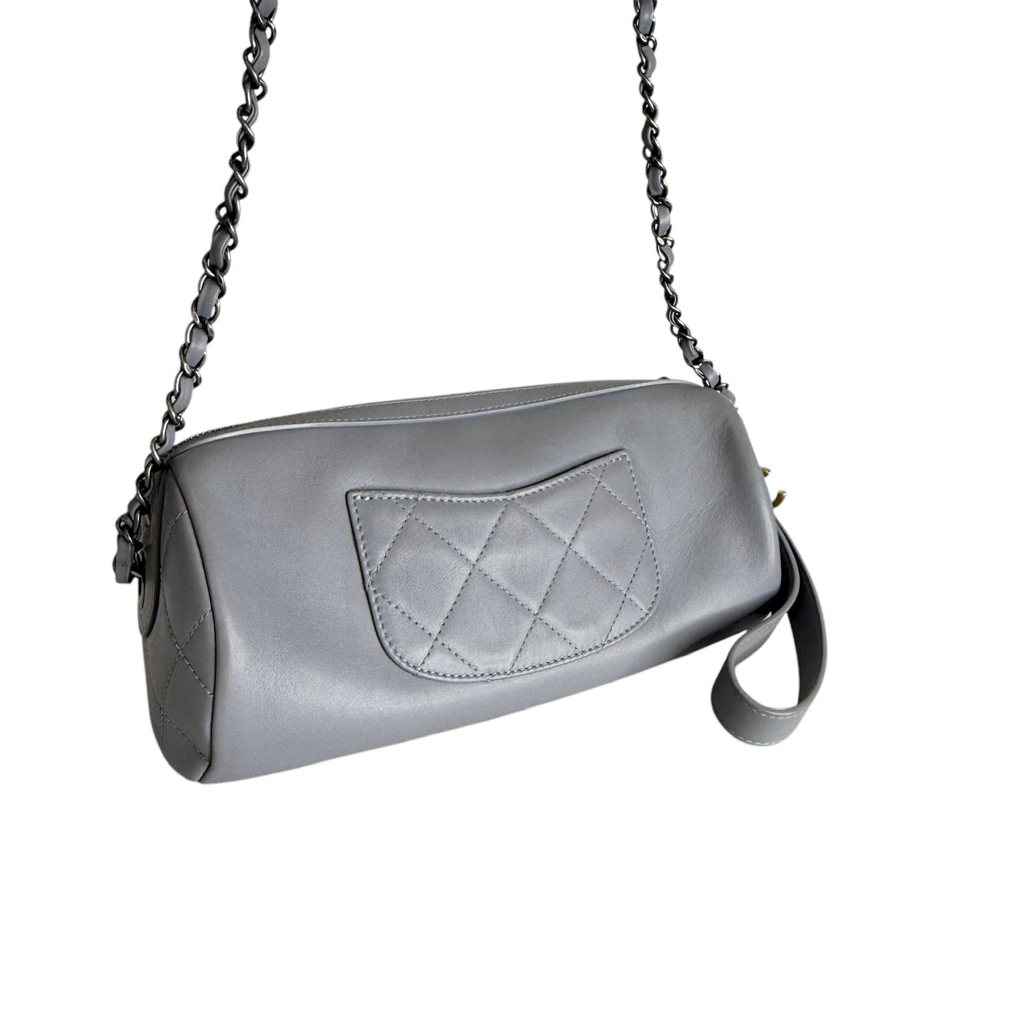 Grey Logo Crossbody Bag