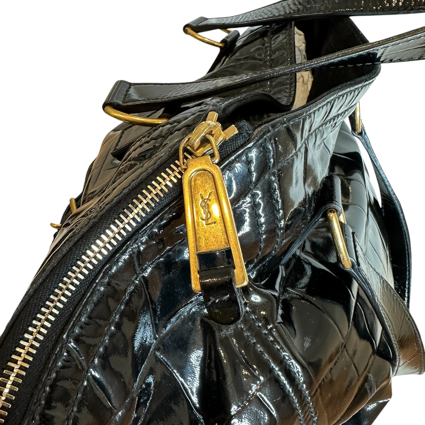 Black Patent Tote