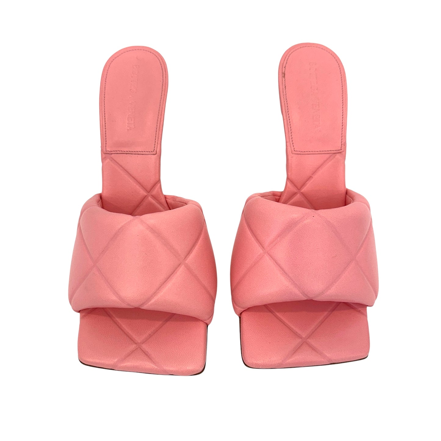 Pink Leather Slides - 9.5