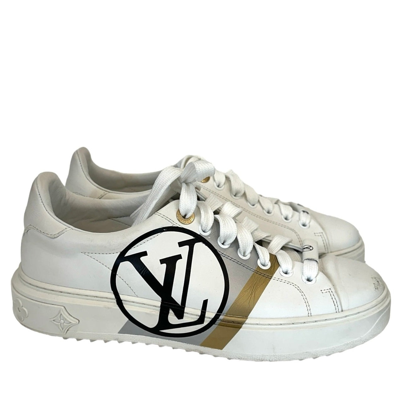 White Logo Sneakers - 7.5