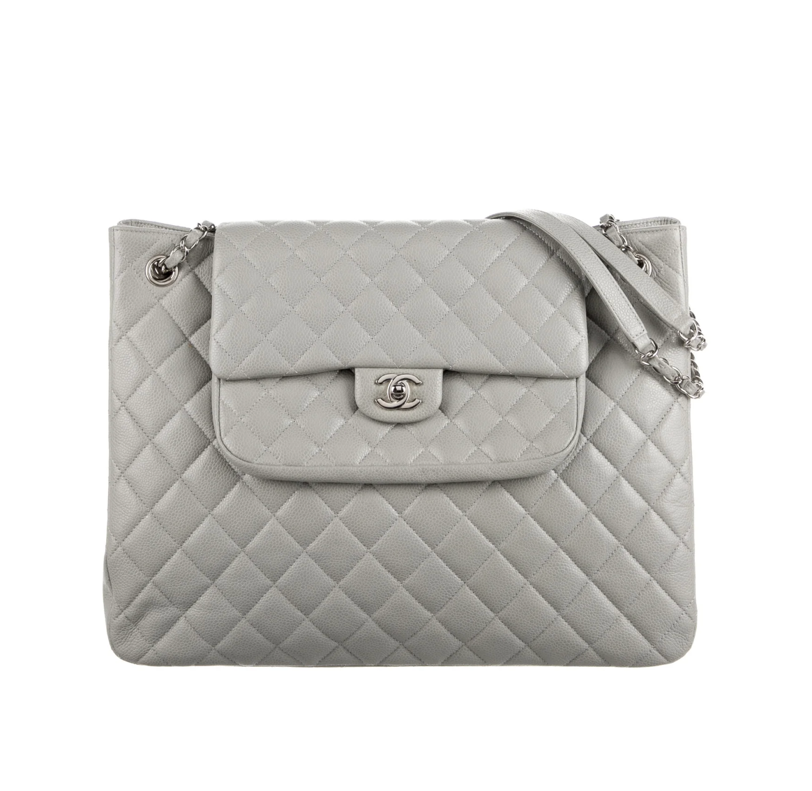 Grey Flap Tote