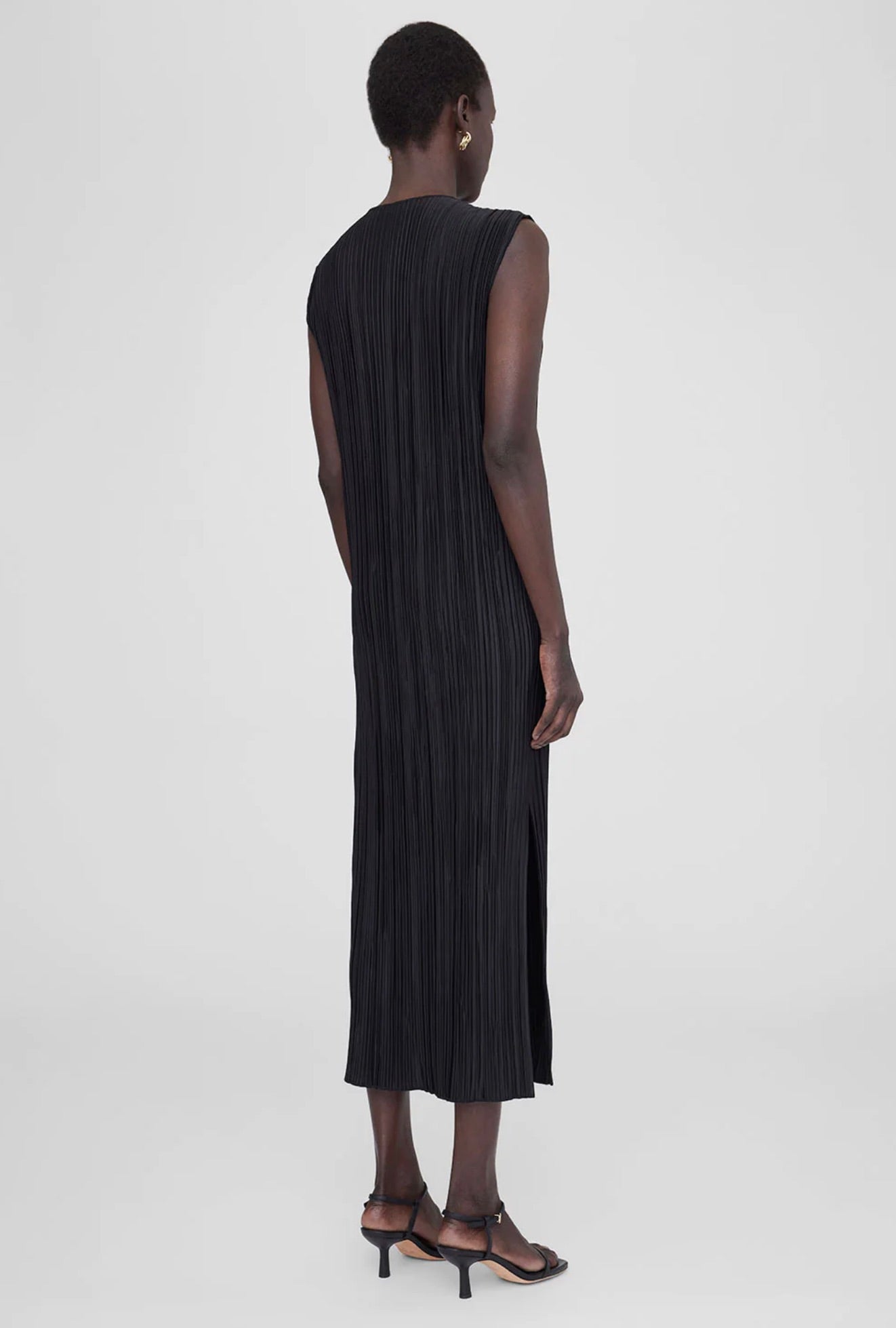 Black Crinkled Dress - S
