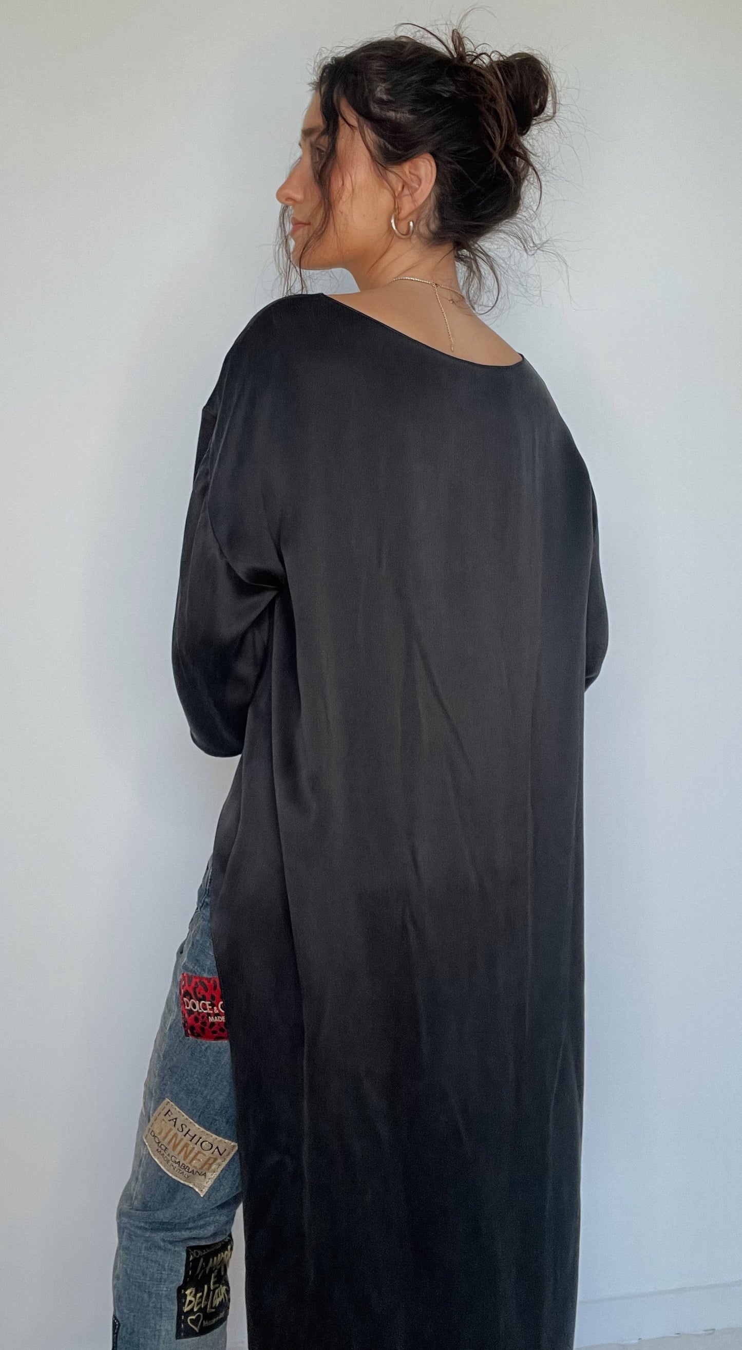 Black Silk Tunic - S